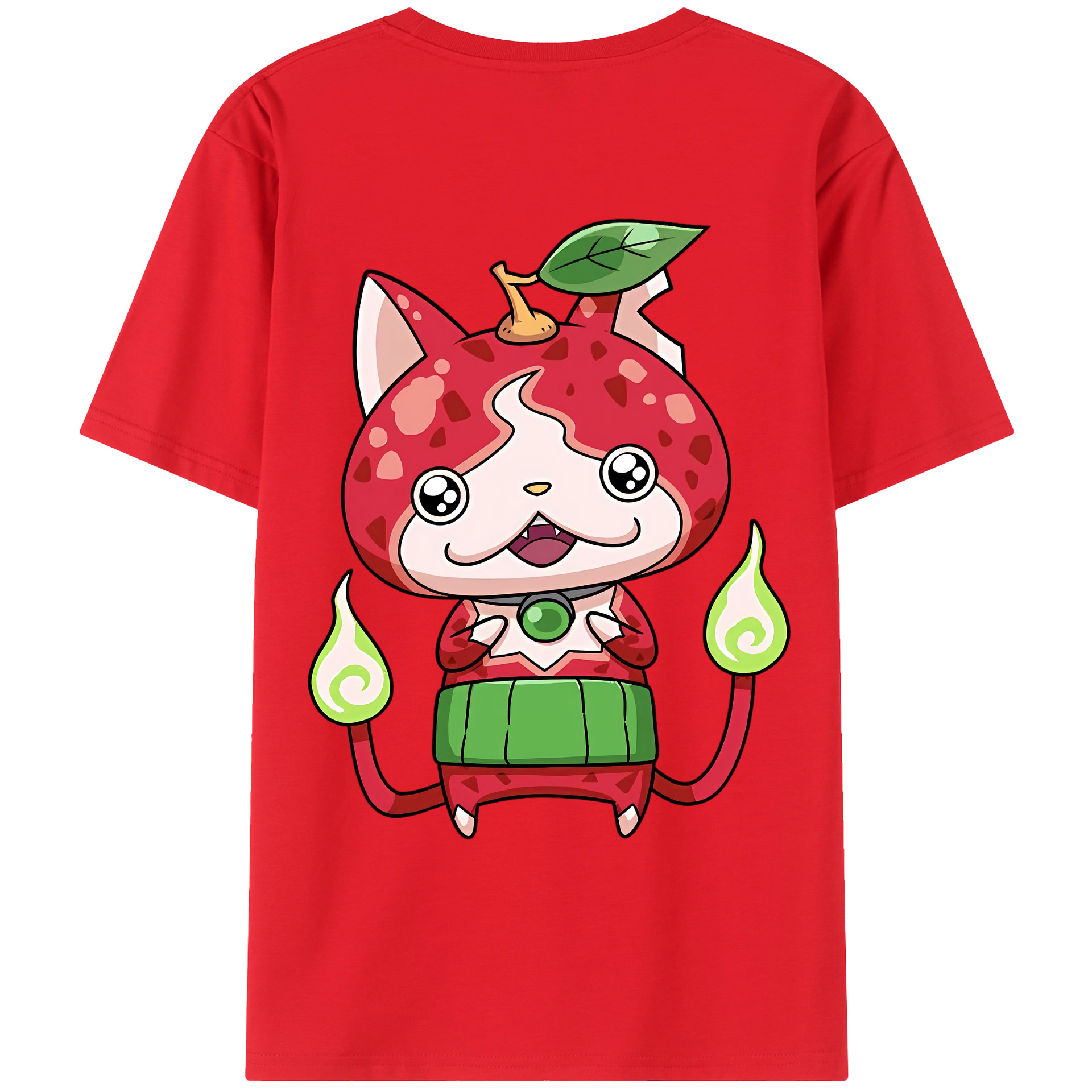 （画像用） 妖怪ウォッチ Yo-kai Watch 綿100％ メンズ半袖Tシャツ（バックプリント） 通気性