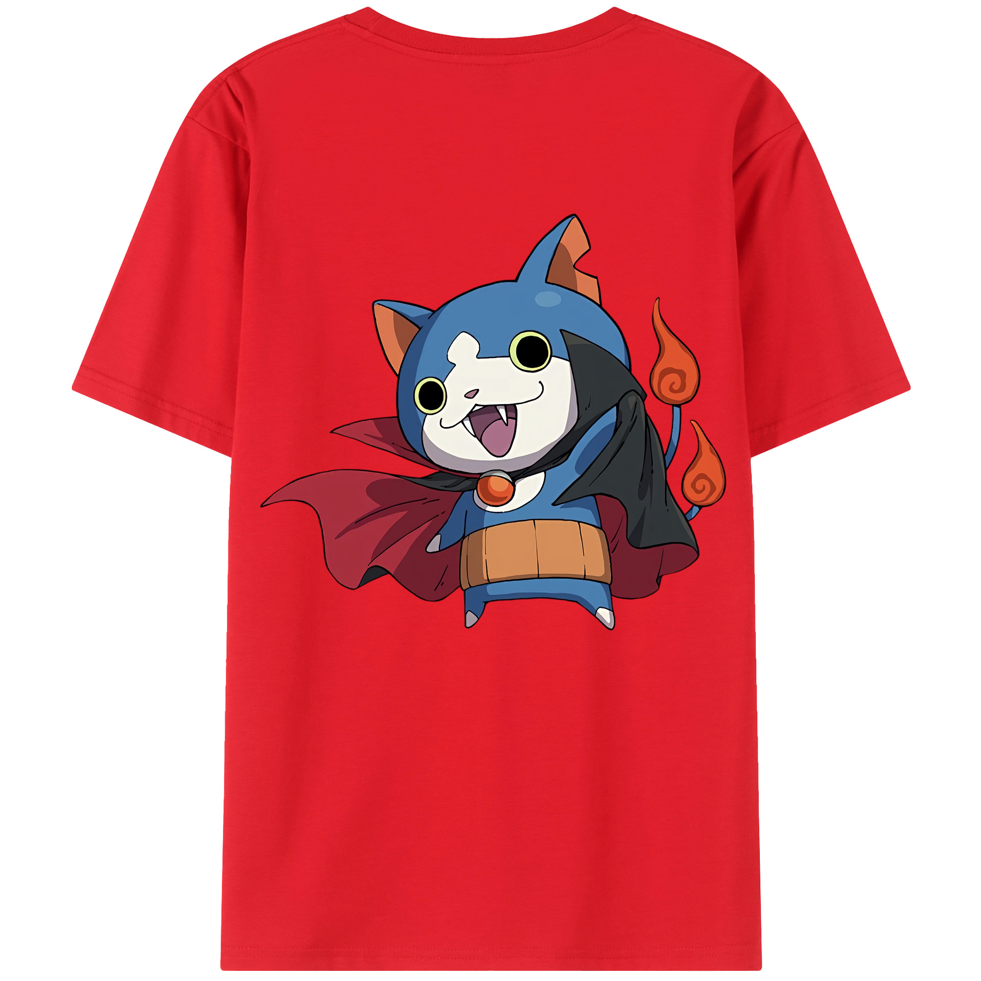 （画像用） 妖怪ウォッチ Yo-kai Watch 綿100％ メンズ半袖Tシャツ（バックプリント） 通気性