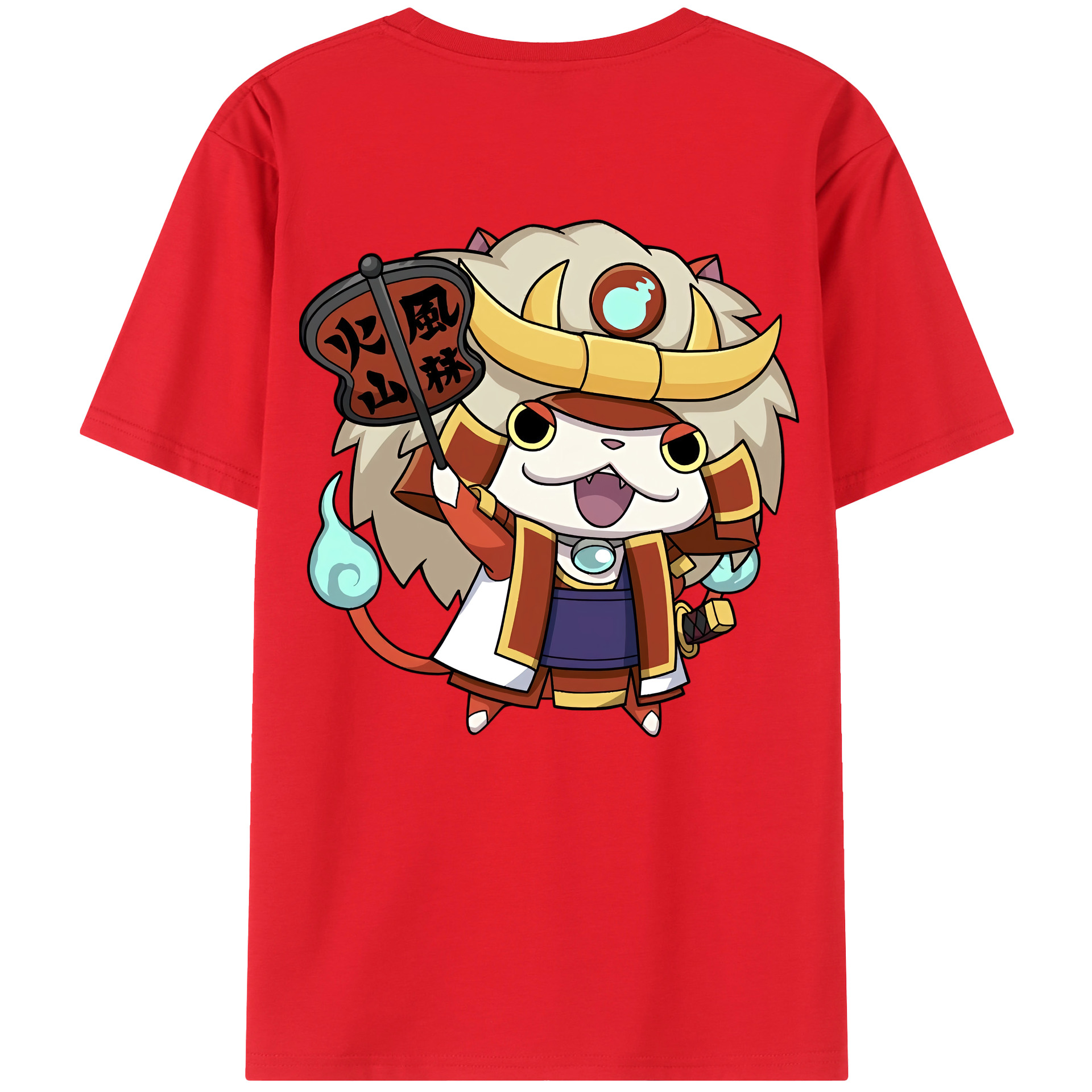 （画像用） 妖怪ウォッチ Yo-kai Watch 綿100％ メンズ半袖Tシャツ（バックプリント） 通気性
