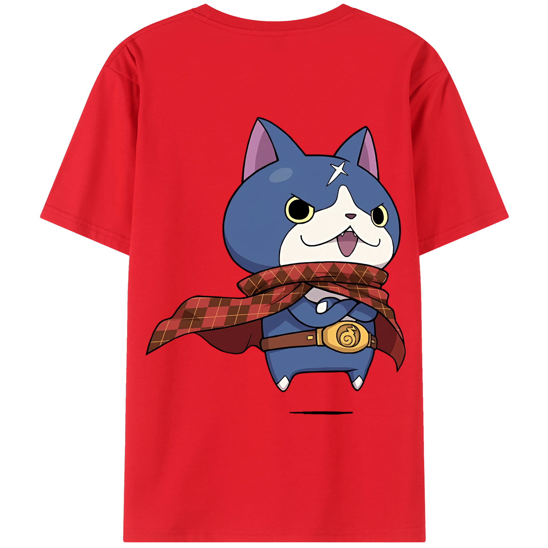 （画像用） 妖怪ウォッチ Yo-kai Watch 綿100％ メンズ半袖Tシャツ（バックプリント） 通気性