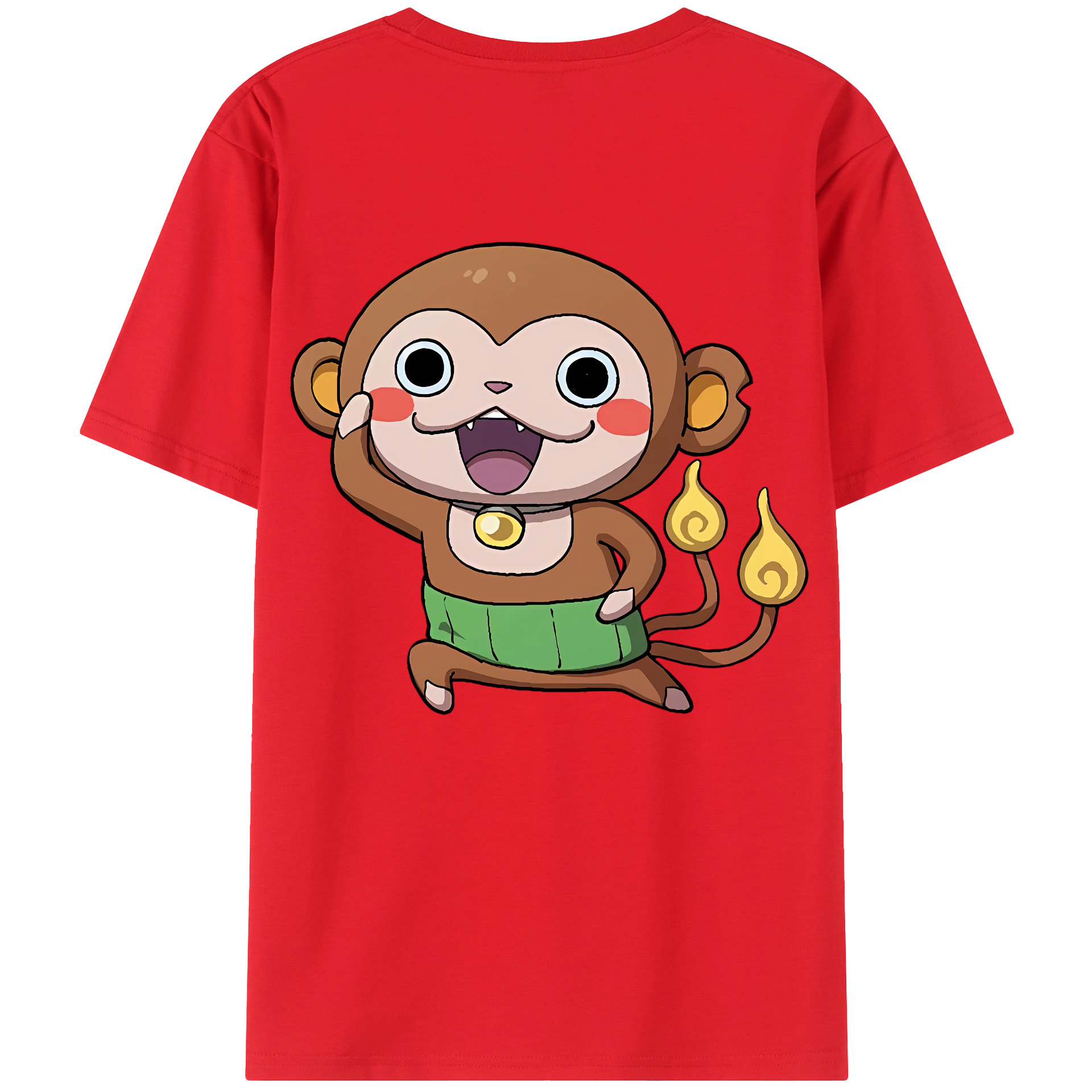 （画像用） 妖怪ウォッチ Yo-kai Watch 綿100％ メンズ半袖Tシャツ（バックプリント） 通気性