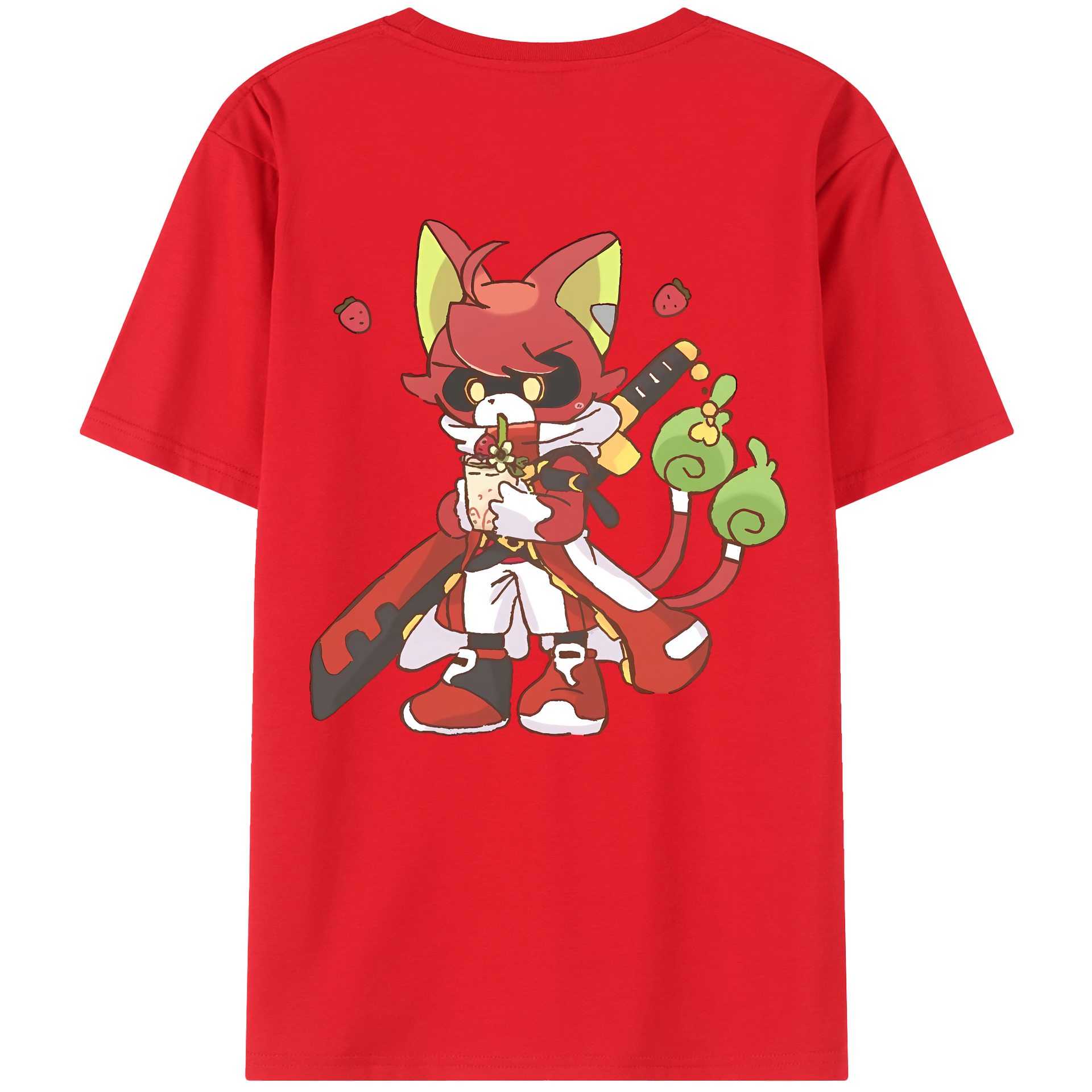 （画像用） 妖怪ウォッチ Yo-kai Watch 綿100％ メンズ半袖Tシャツ（バックプリント） 通気性