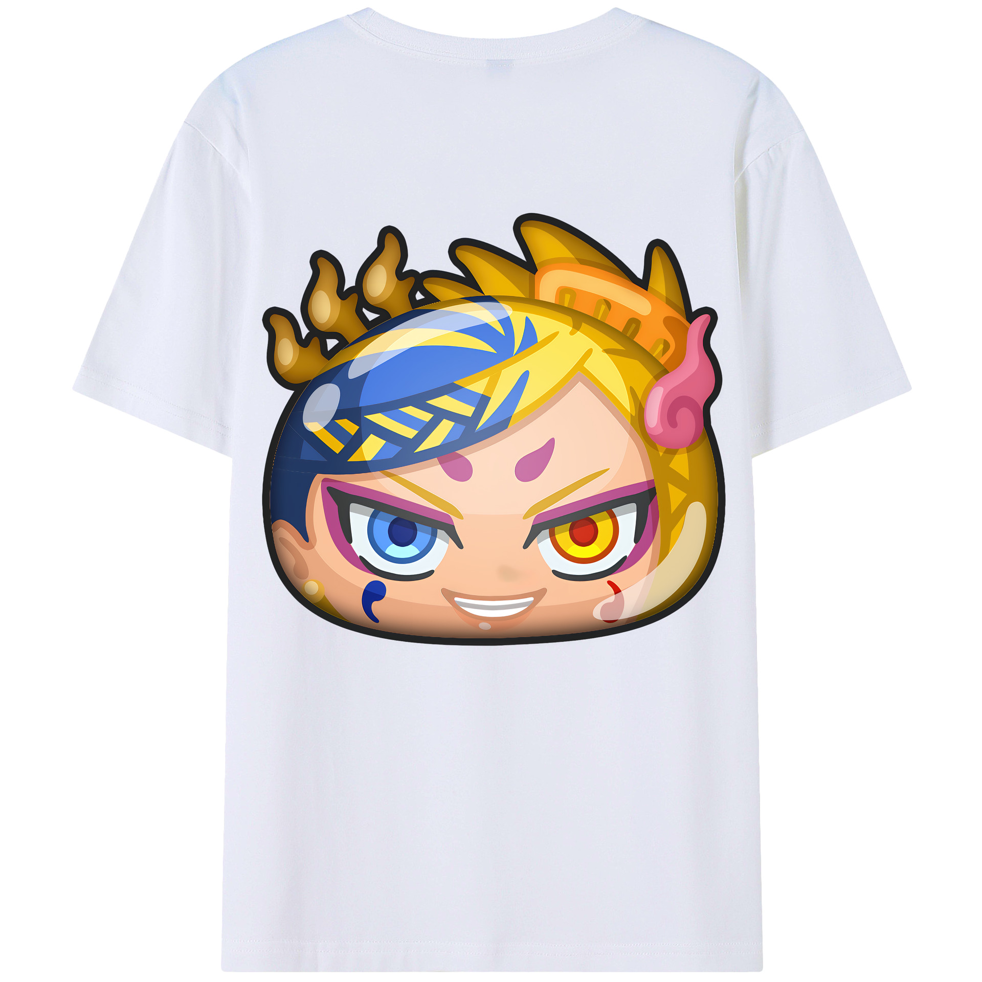 （画像用） 妖怪ウォッチ Yo-kai Watch 綿100％ メンズ半袖Tシャツ（バックプリント） 通気性