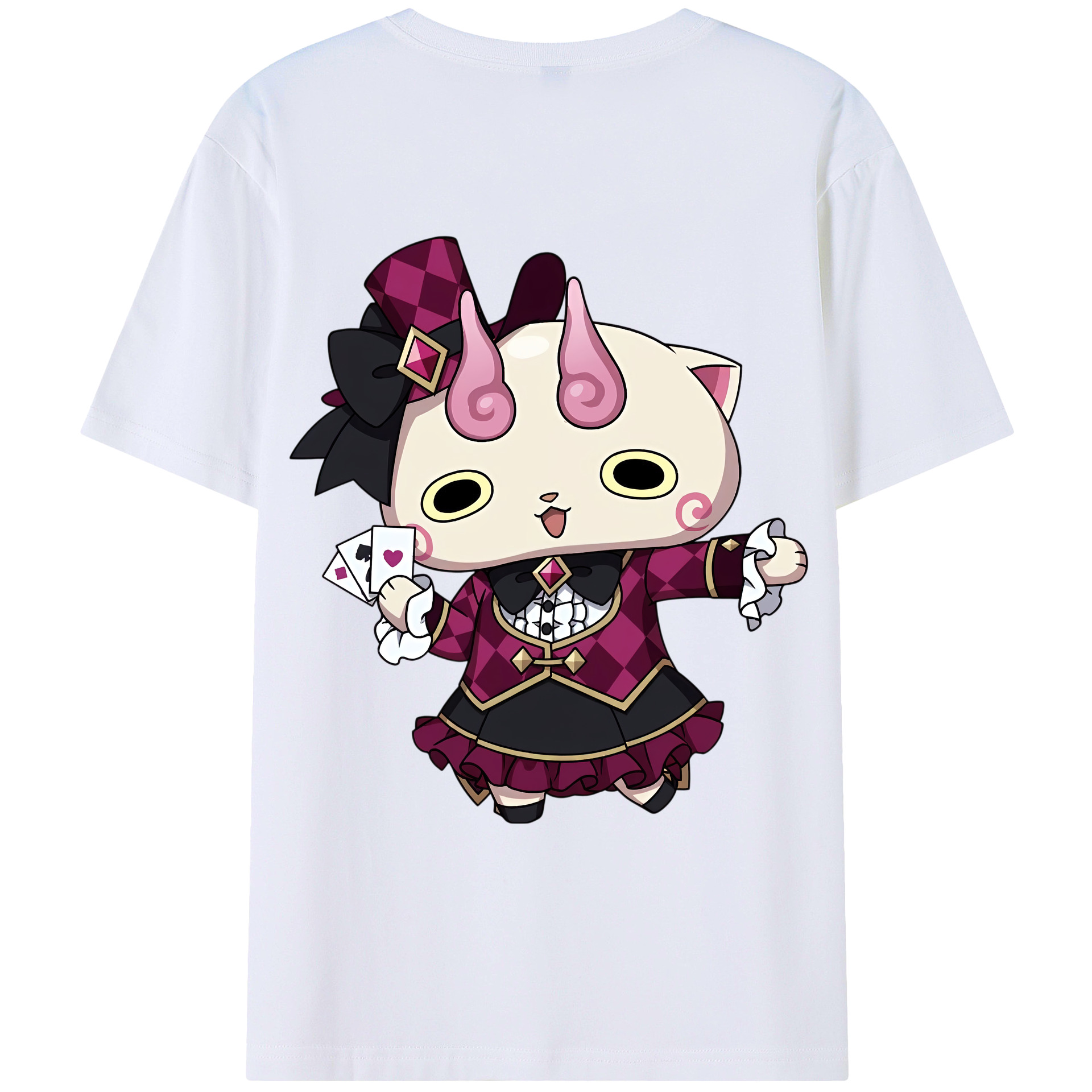 （画像用） 妖怪ウォッチ Yo-kai Watch 綿100％ メンズ半袖Tシャツ（バックプリント） 通気性