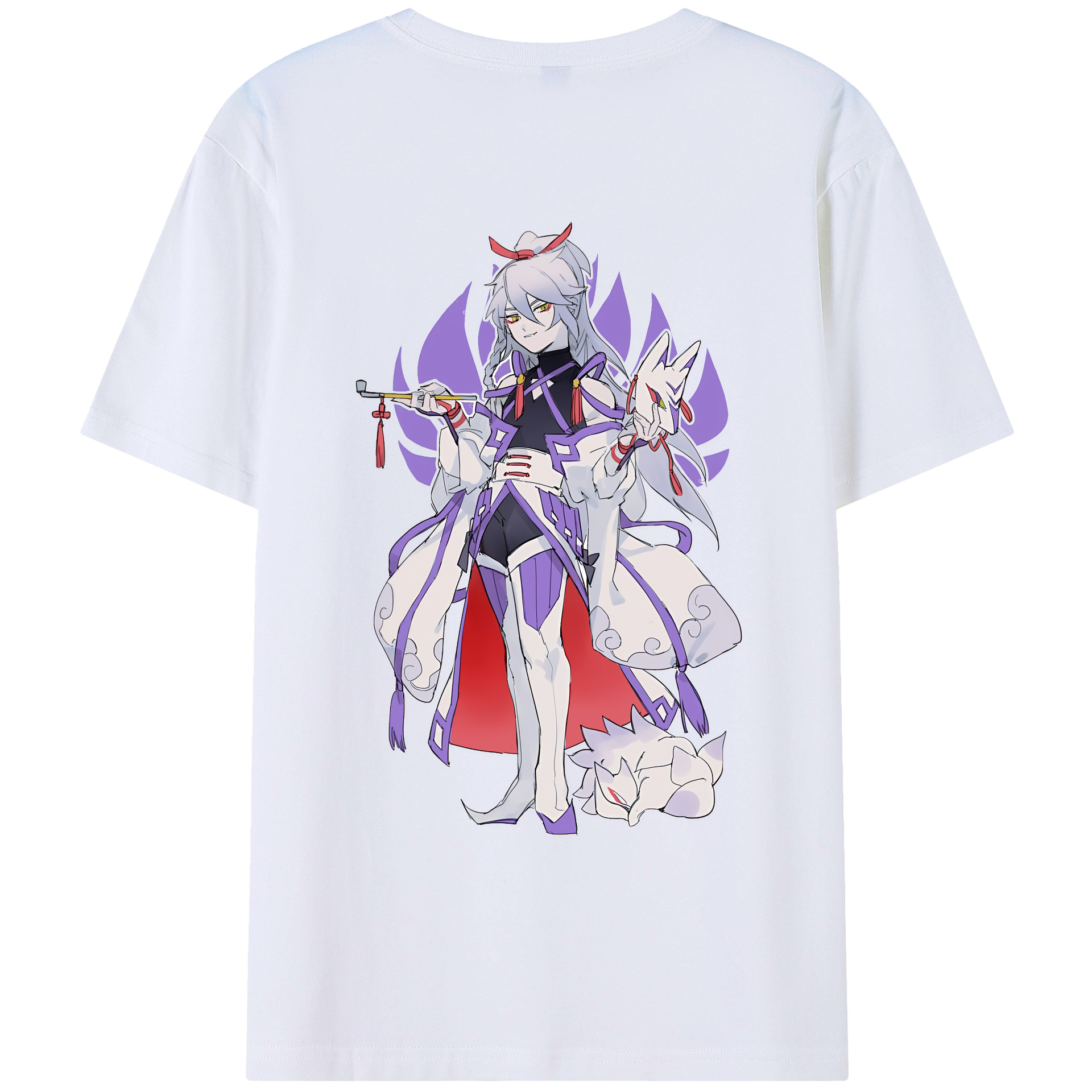 （画像用） 妖怪ウォッチ Yo-kai Watch 綿100％ メンズ半袖Tシャツ（バックプリント） 通気性