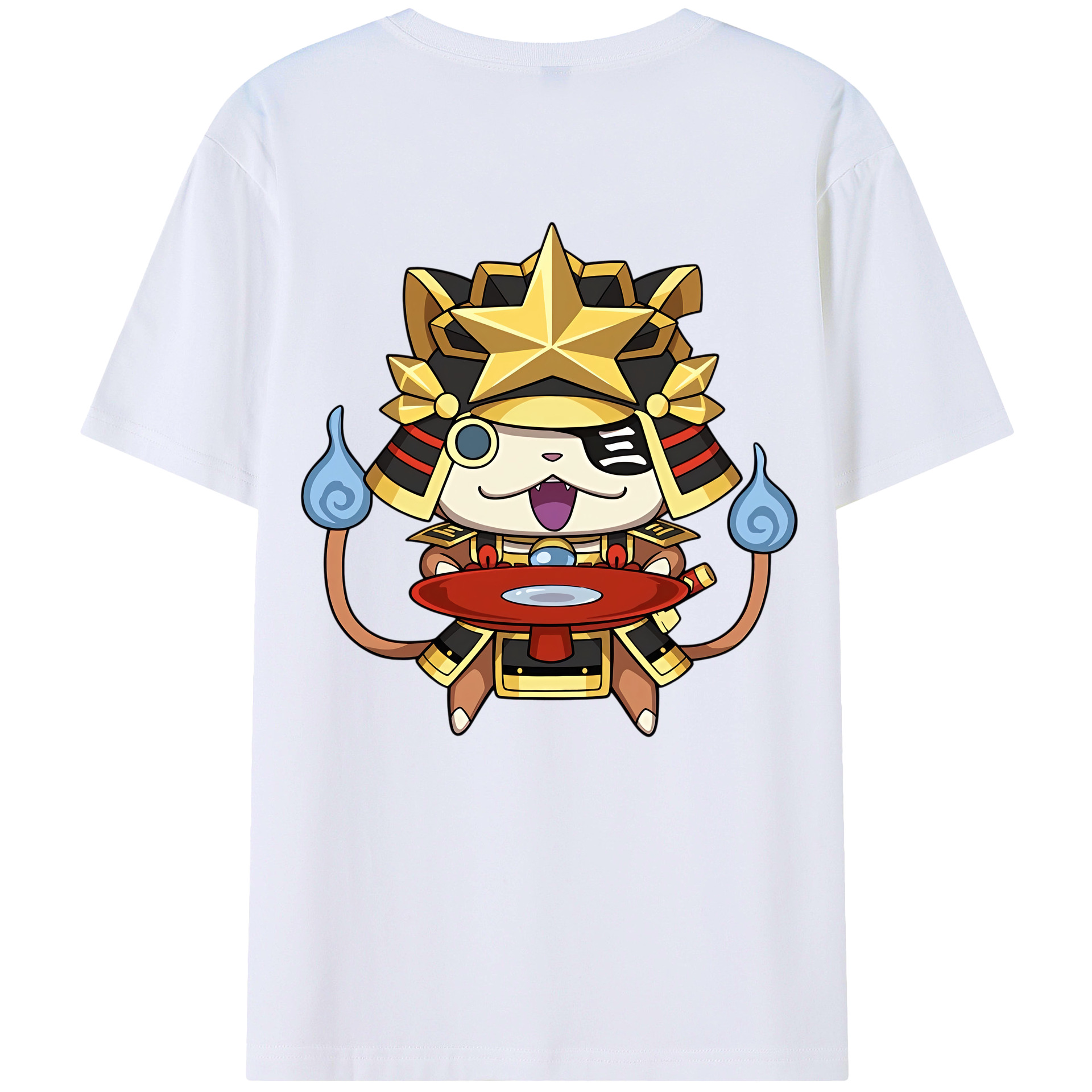 （画像用） 妖怪ウォッチ Yo-kai Watch 綿100％ メンズ半袖Tシャツ（バックプリント） 通気性