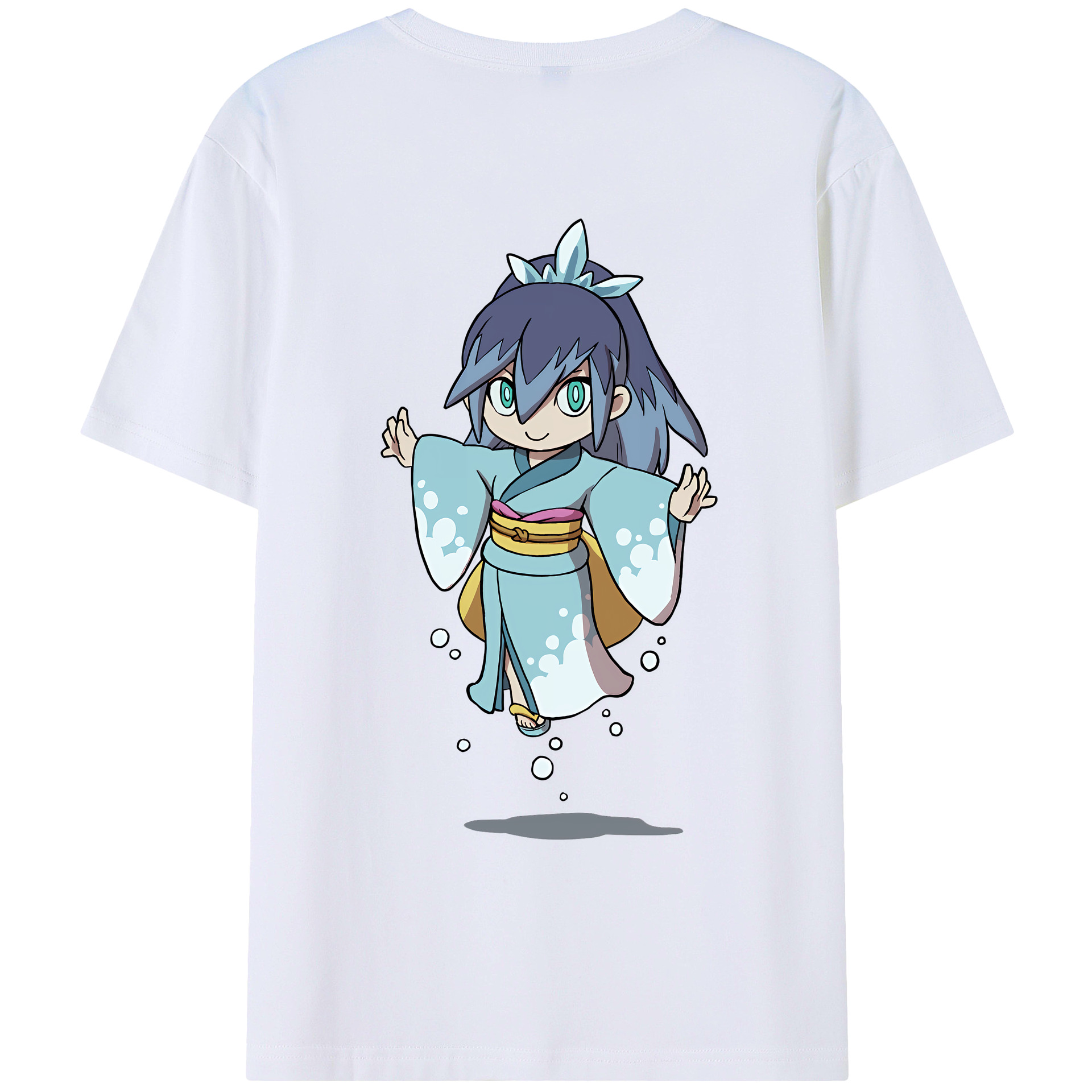 （画像用） 妖怪ウォッチ Yo-kai Watch 綿100％ メンズ半袖Tシャツ（バックプリント） 通気性