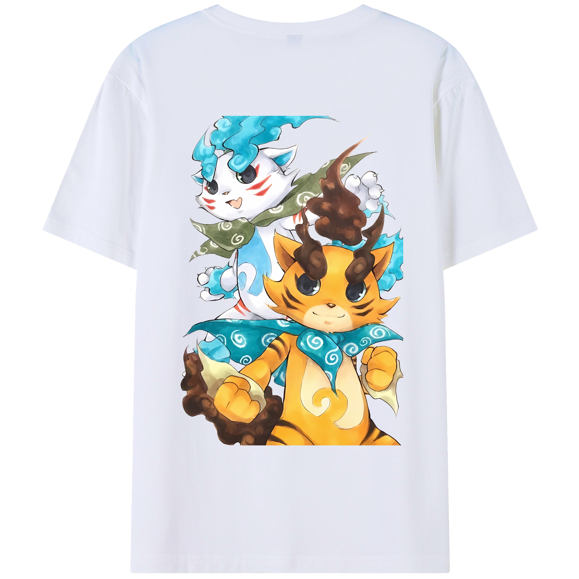 （画像用） 妖怪ウォッチ Yo-kai Watch 綿100％ メンズ半袖Tシャツ（バックプリント） 通気性