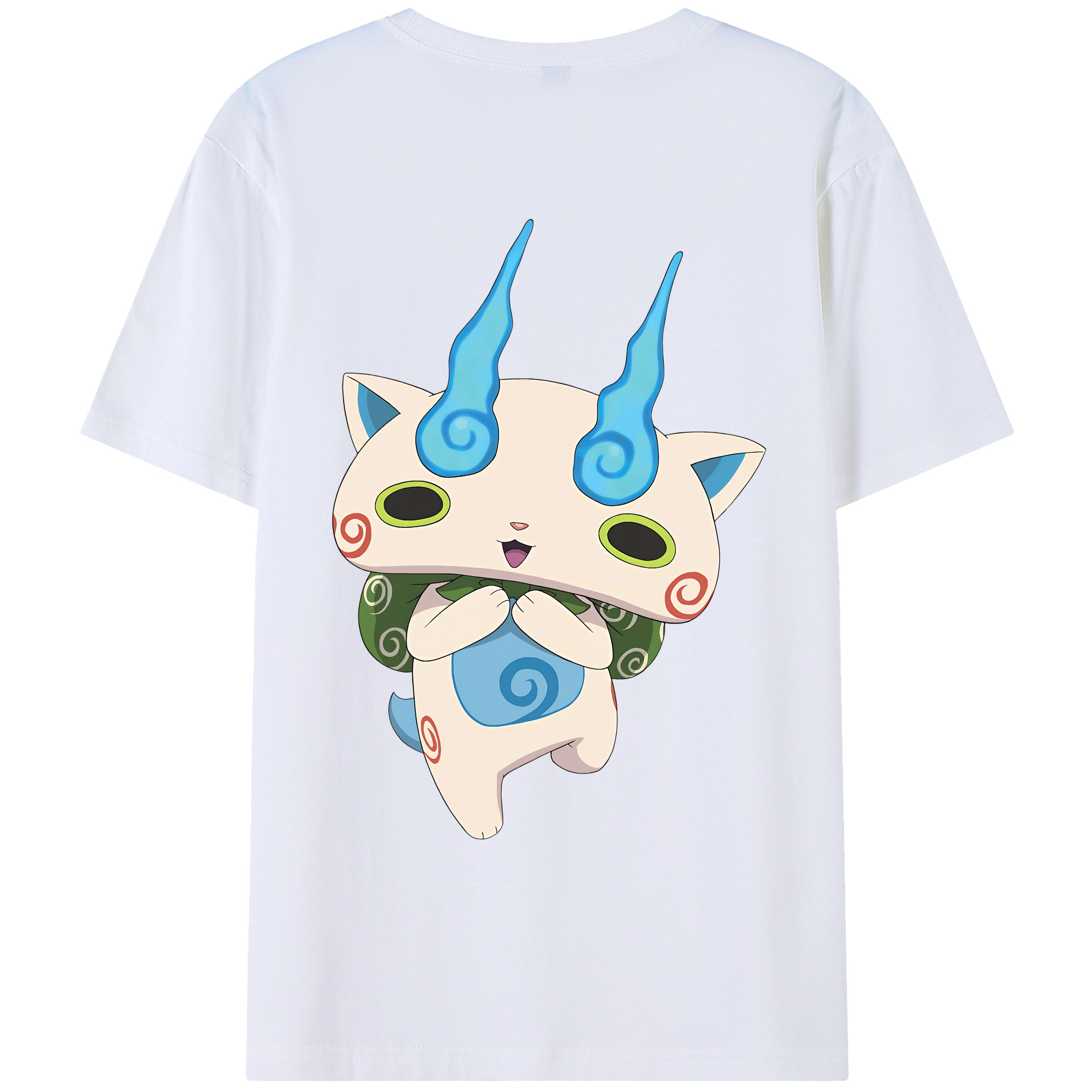 （画像用） 妖怪ウォッチ Yo-kai Watch 綿100％ メンズ半袖Tシャツ（バックプリント） 通気性