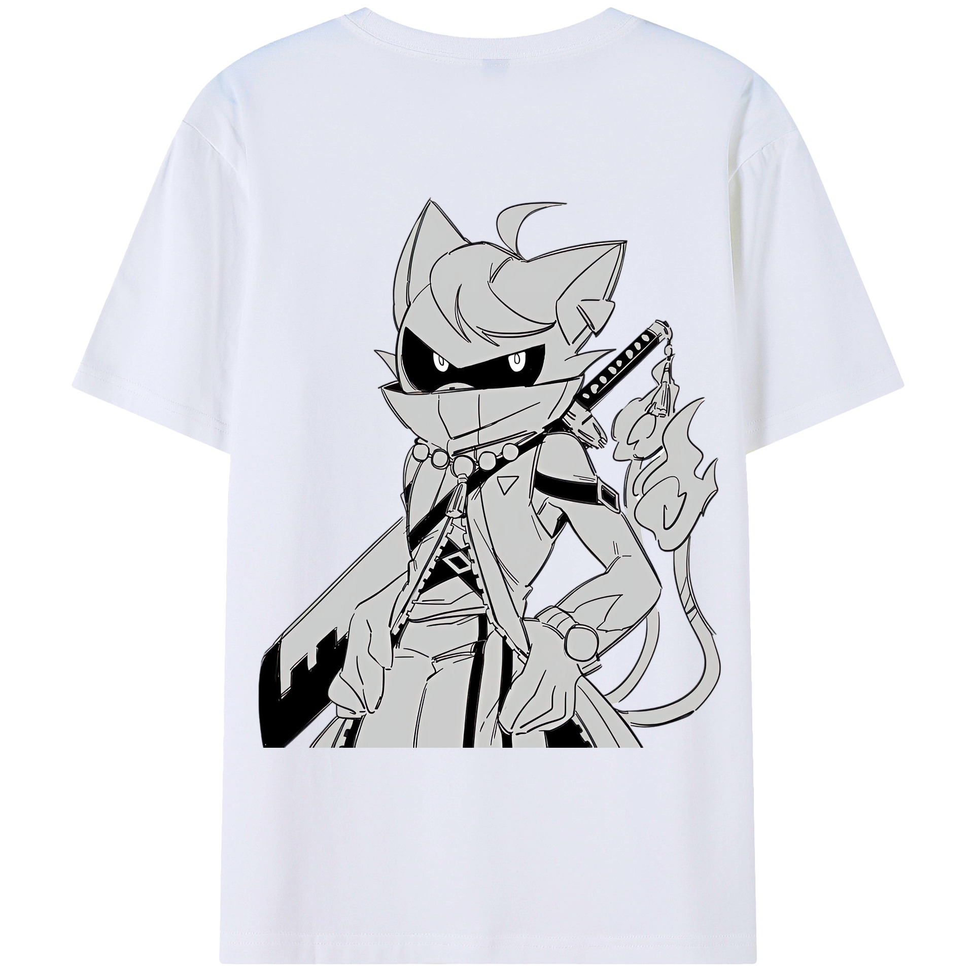 （画像用） 妖怪ウォッチ Yo-kai Watch 綿100％ メンズ半袖Tシャツ（バックプリント） 通気性