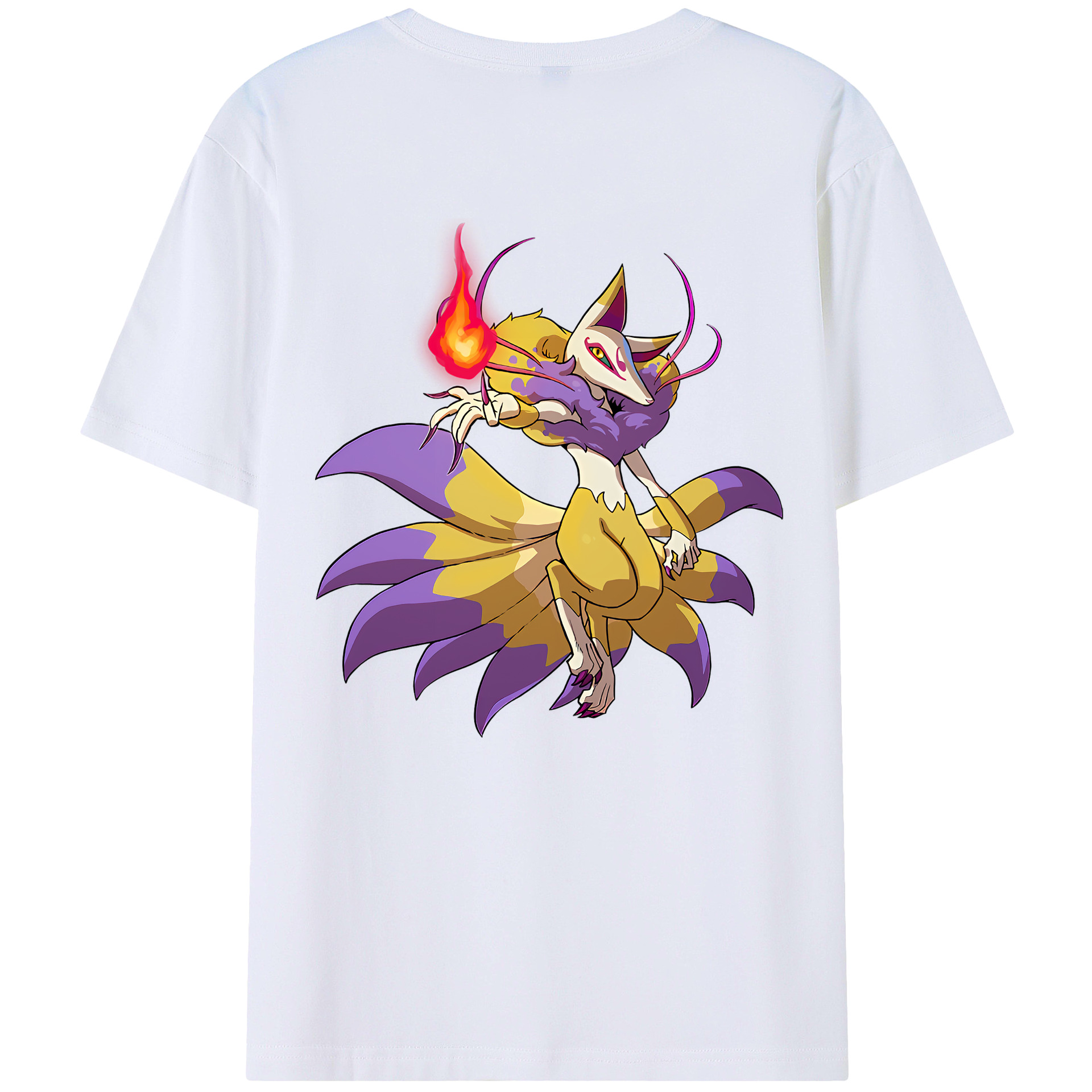 （画像用） 妖怪ウォッチ Yo-kai Watch 綿100％ メンズ半袖Tシャツ（バックプリント） 通気性