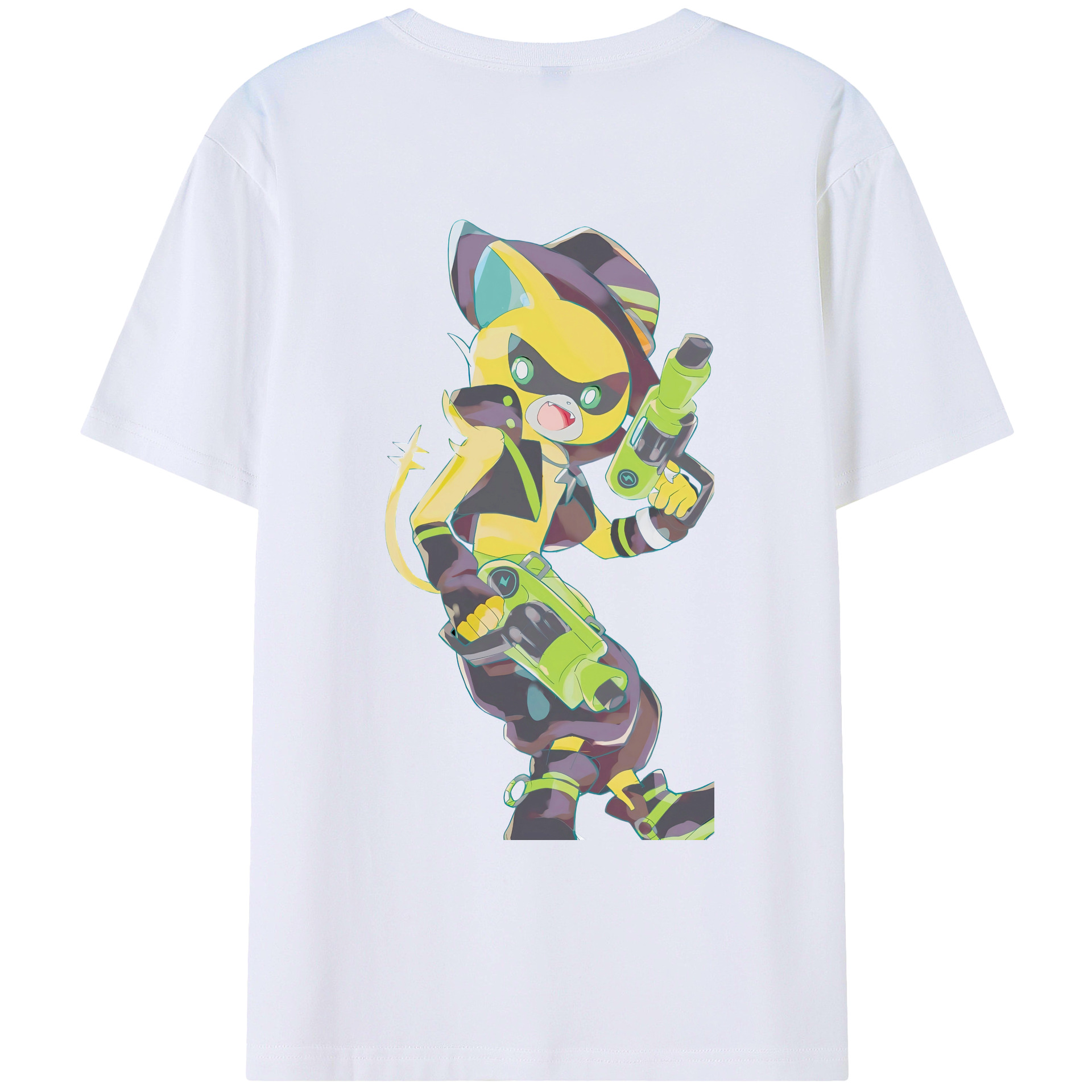 （画像用） 妖怪ウォッチ Yo-kai Watch 綿100％ メンズ半袖Tシャツ（バックプリント） 通気性