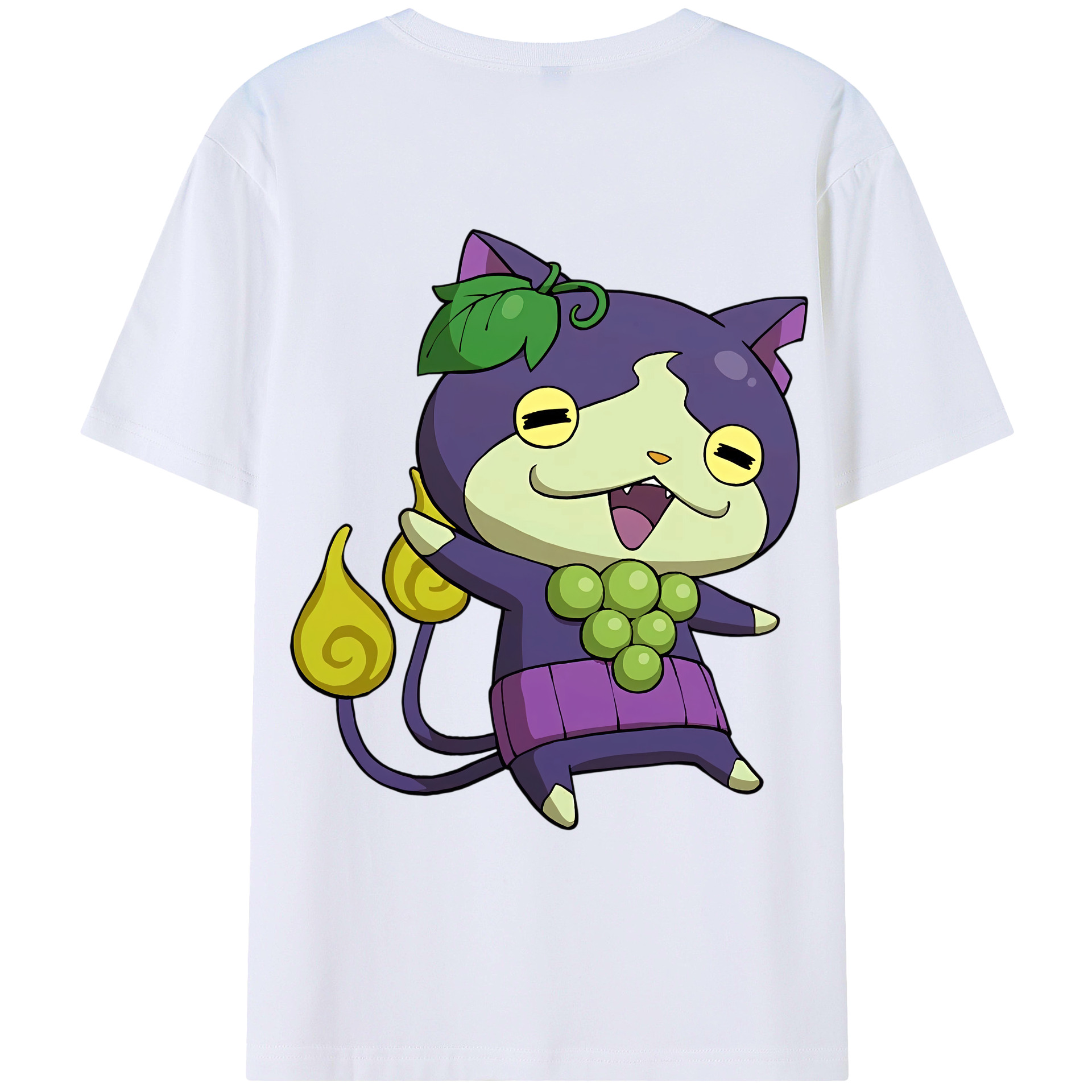 （画像用） 妖怪ウォッチ Yo-kai Watch 綿100％ メンズ半袖Tシャツ（バックプリント） 通気性