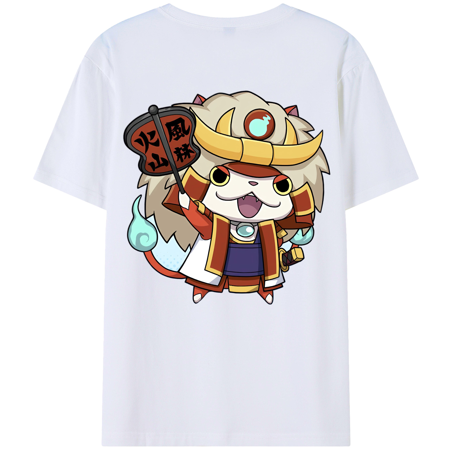 （画像用） 妖怪ウォッチ Yo-kai Watch 綿100％ メンズ半袖Tシャツ（バックプリント） 通気性