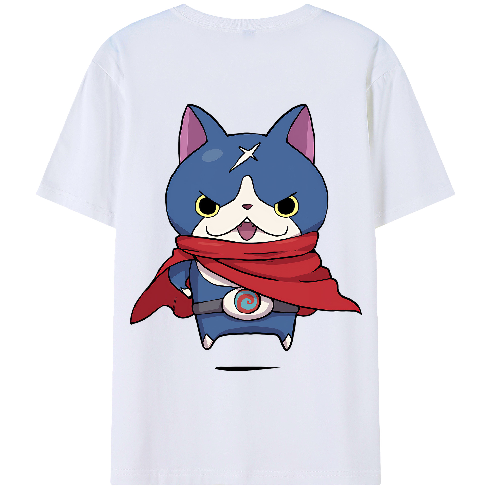 （画像用） 妖怪ウォッチ Yo-kai Watch 綿100％ メンズ半袖Tシャツ（バックプリント） 通気性