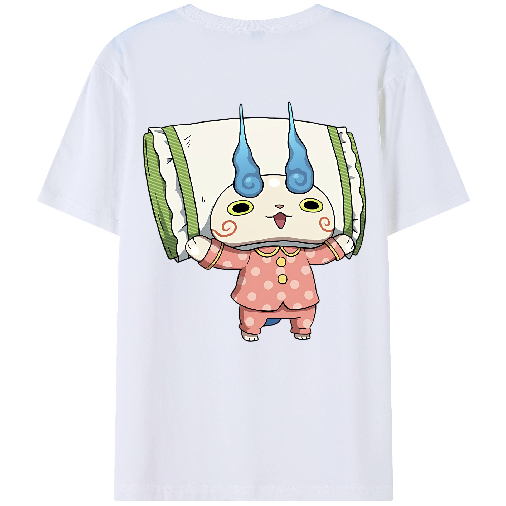 （画像用） 妖怪ウォッチ Yo-kai Watch 綿100％ メンズ半袖Tシャツ（バックプリント） 通気性