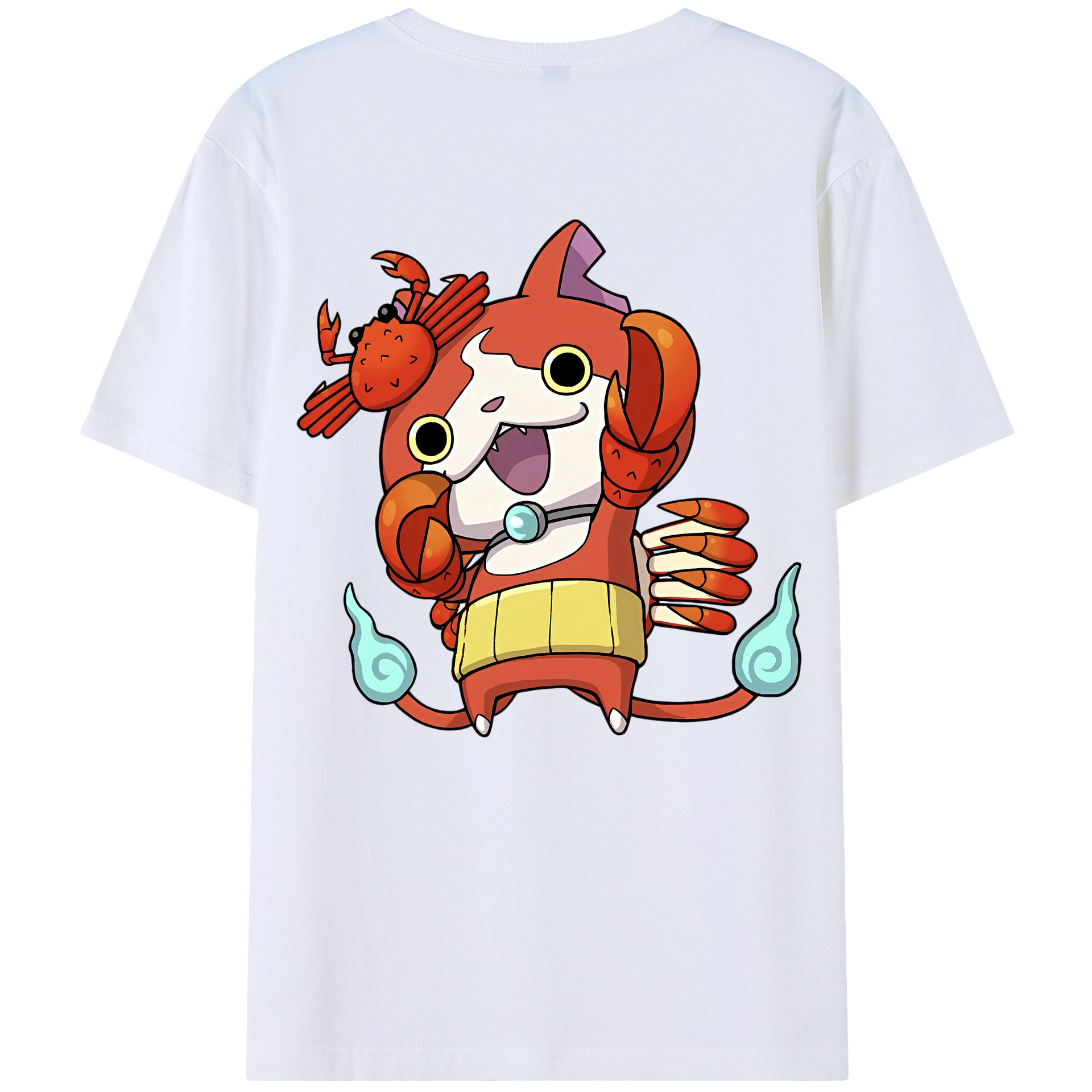 （画像用） 妖怪ウォッチ Yo-kai Watch 綿100％ メンズ半袖Tシャツ（バックプリント） 通気性