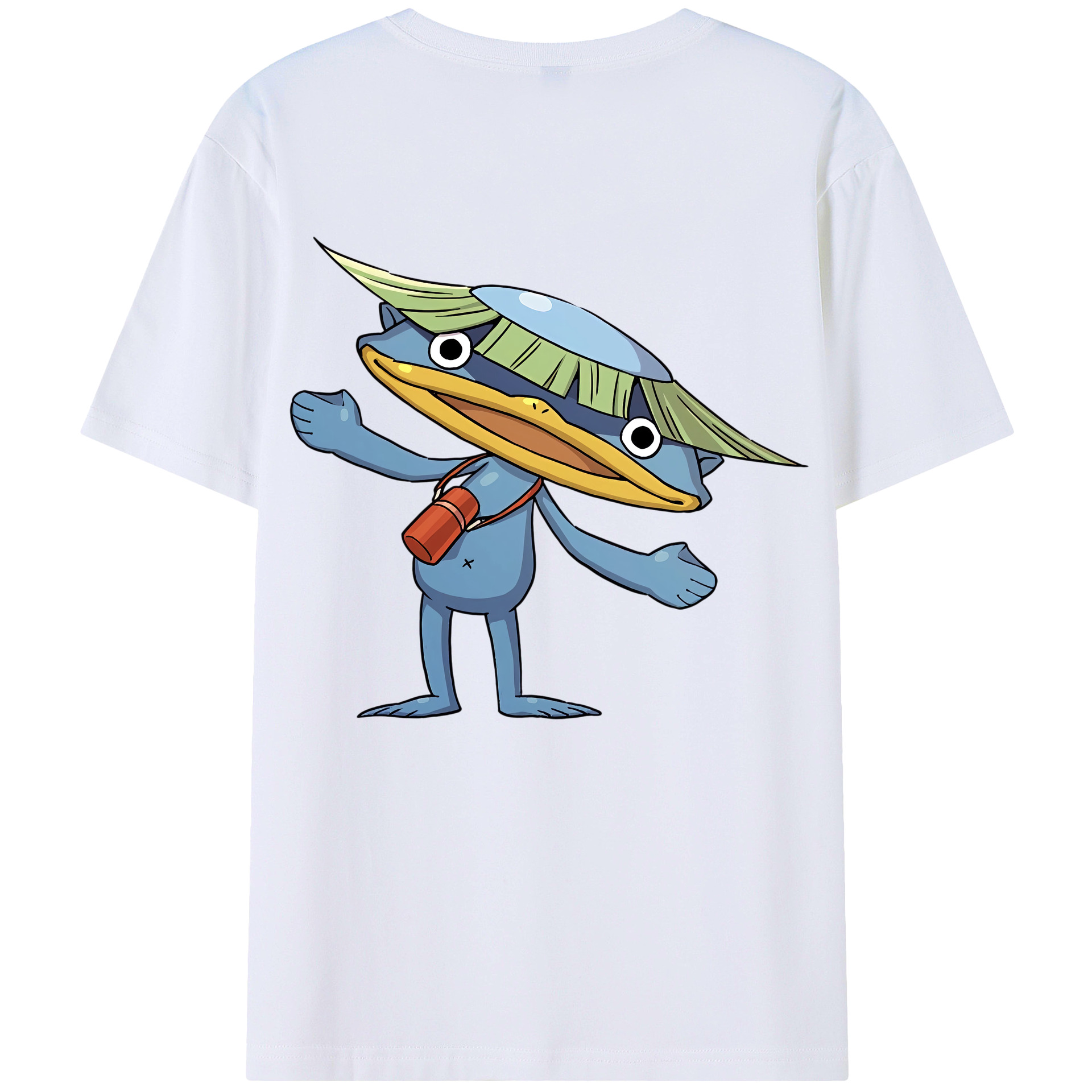 （画像用） 妖怪ウォッチ Yo-kai Watch 綿100％ メンズ半袖Tシャツ（バックプリント） 通気性