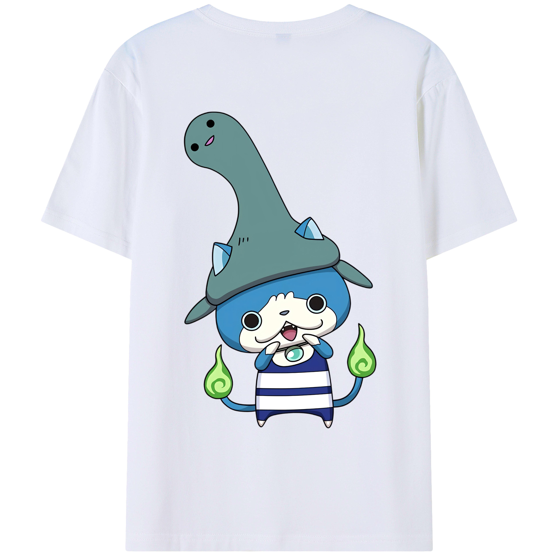 （画像用） 妖怪ウォッチ Yo-kai Watch 綿100％ メンズ半袖Tシャツ（バックプリント） 通気性