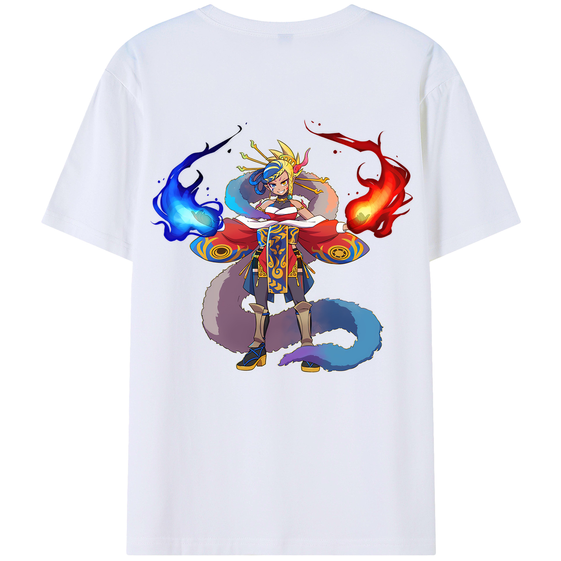 （画像用） 妖怪ウォッチ Yo-kai Watch 綿100％ メンズ半袖Tシャツ（バックプリント） 通気性