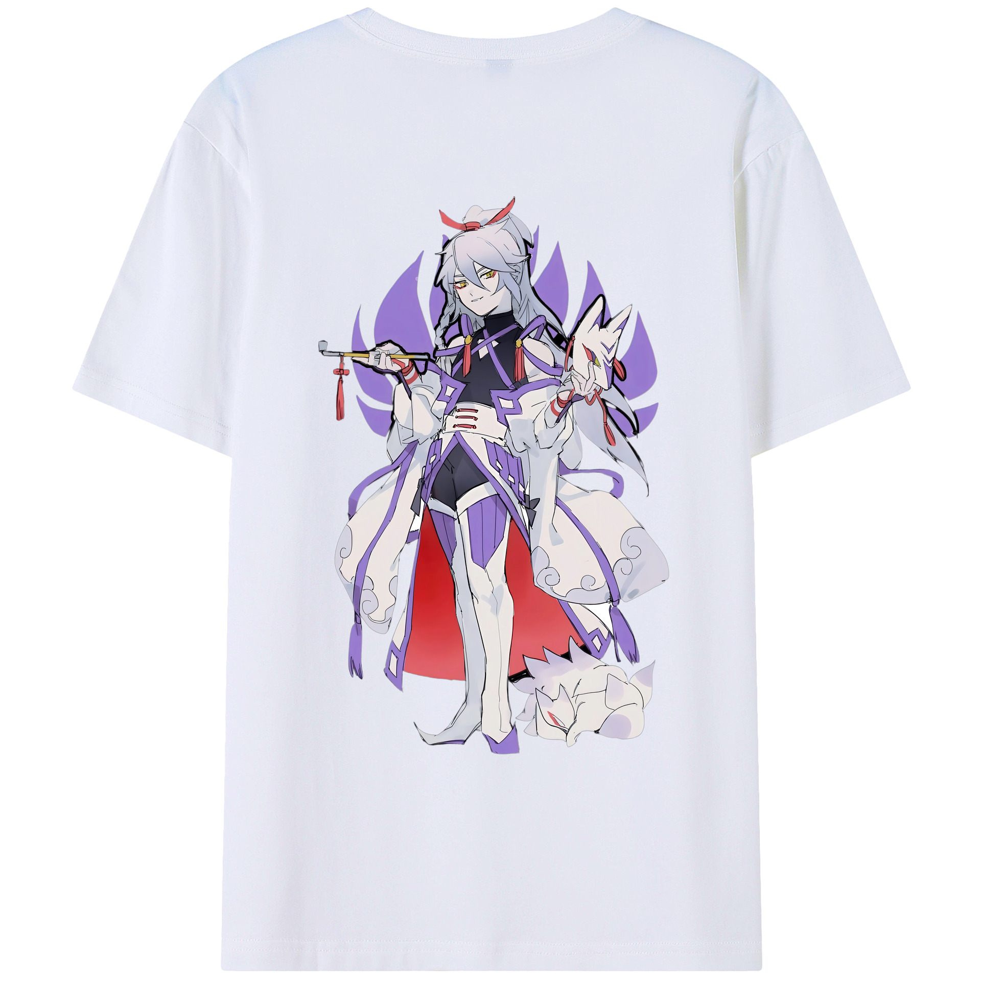 （画像用） 妖怪ウォッチ Yo-kai Watch 綿100％ メンズ半袖Tシャツ（バックプリント） 通気性