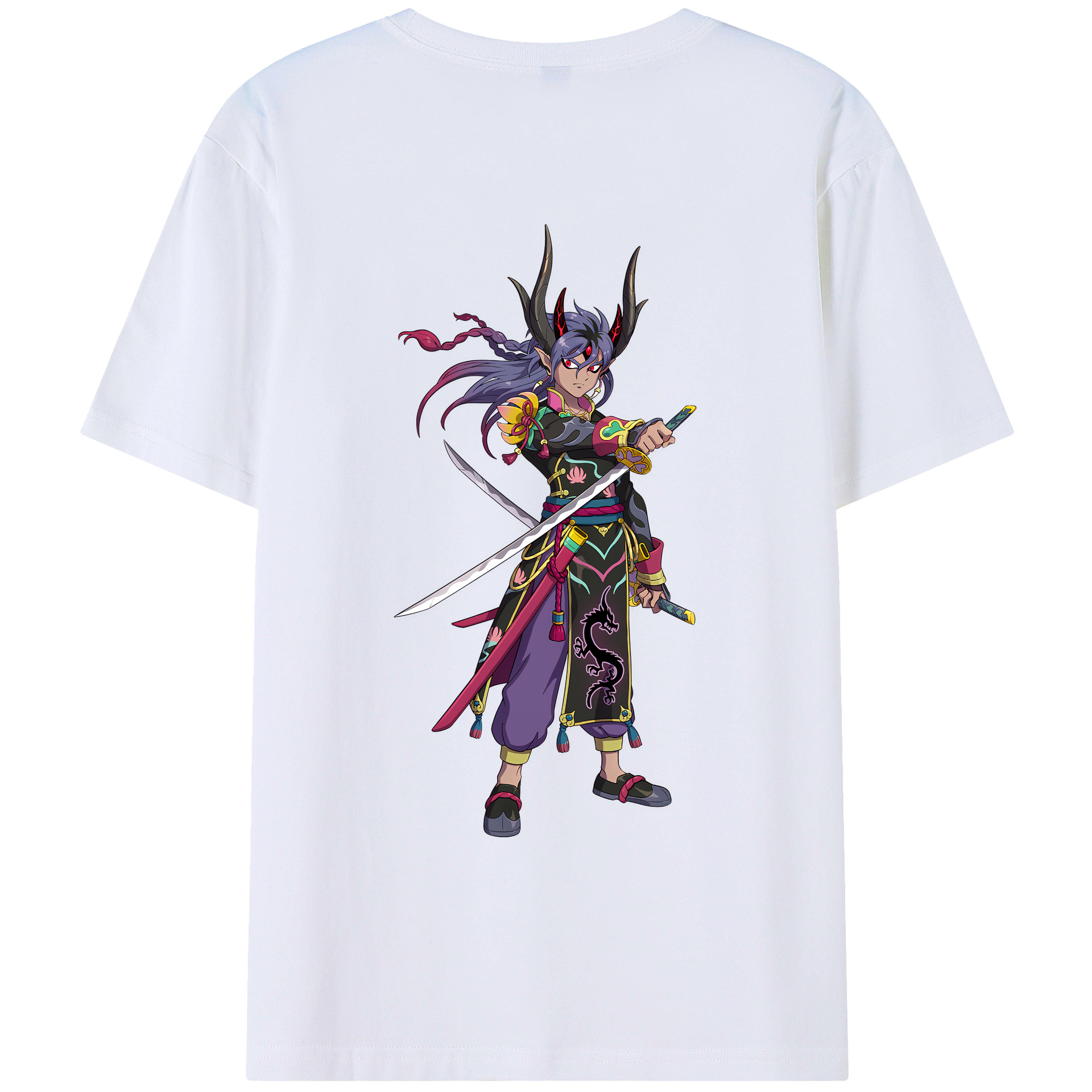 （画像用） 妖怪ウォッチ Yo-kai Watch 綿100％ メンズ半袖Tシャツ（バックプリント） 通気性