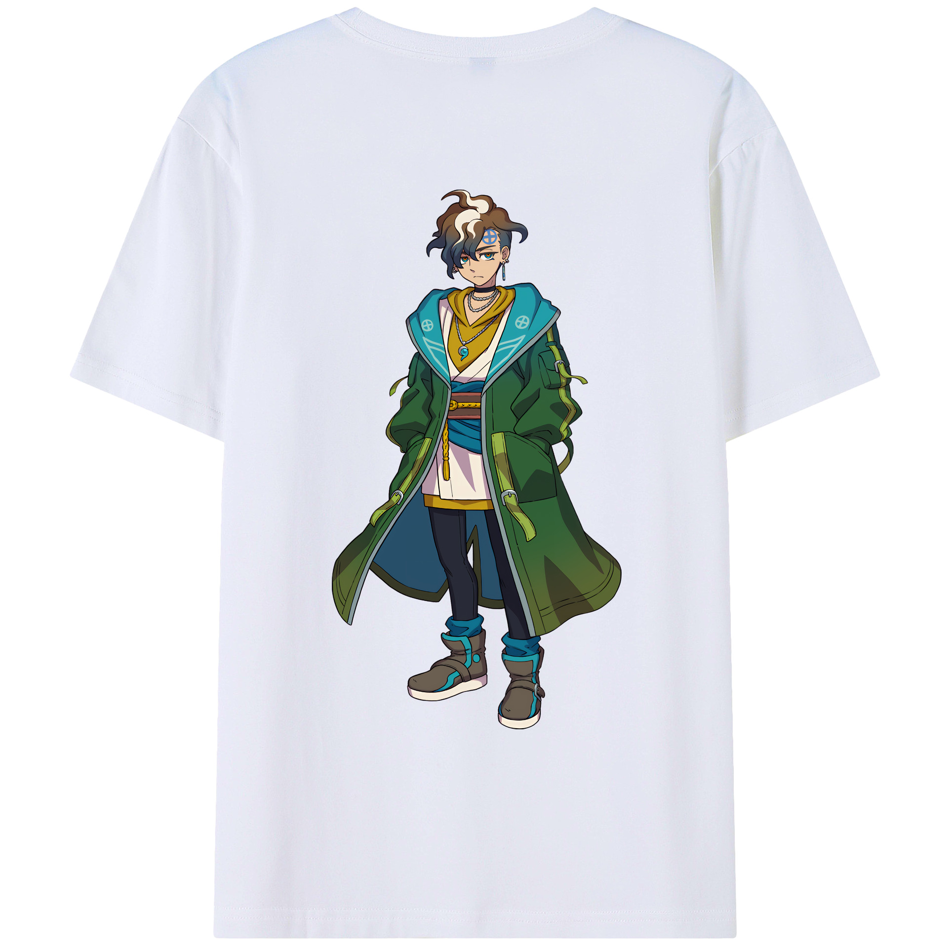 （画像用） 妖怪ウォッチ Yo-kai Watch 綿100％ メンズ半袖Tシャツ（バックプリント） 通気性