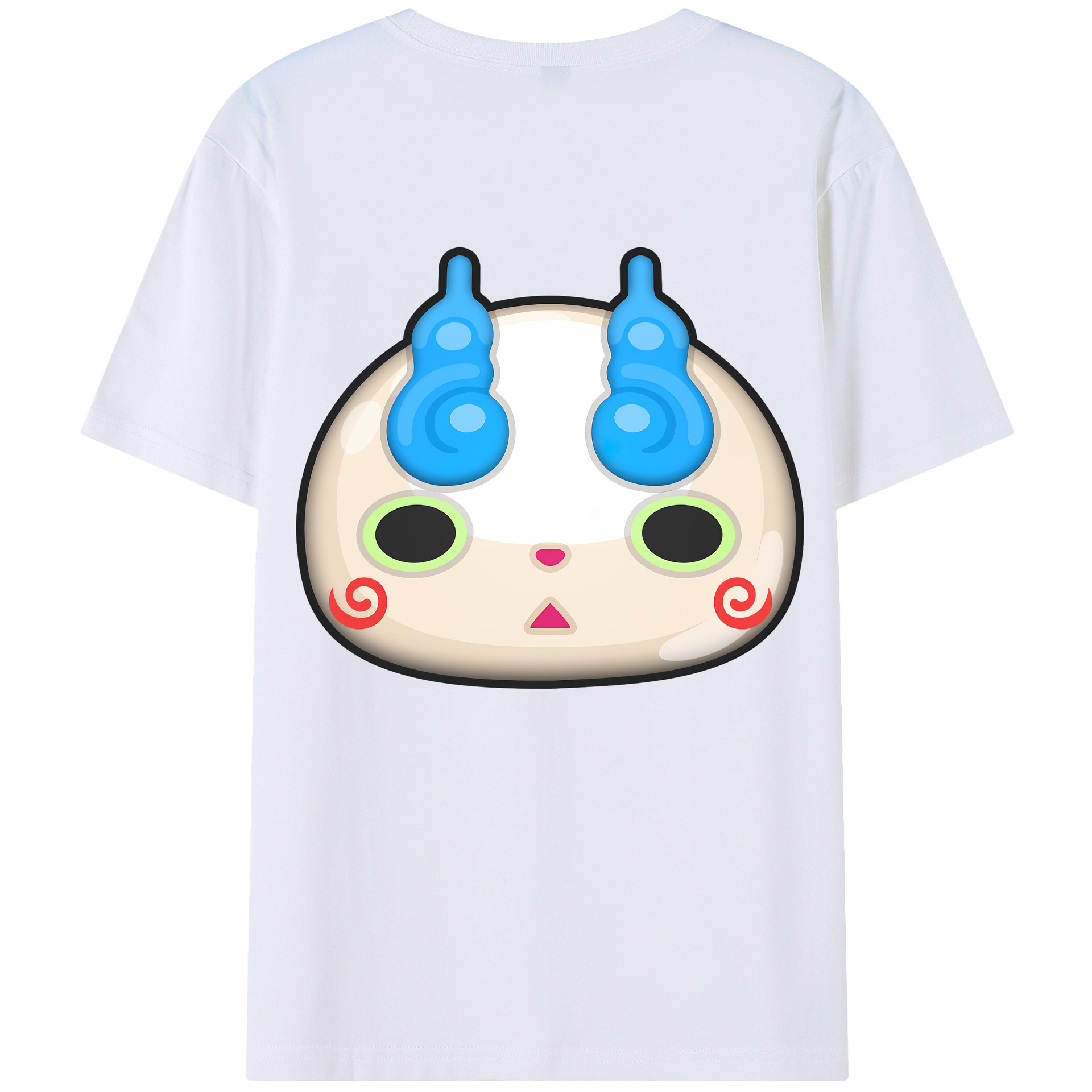 （画像用） 妖怪ウォッチ Yo-kai Watch 綿100％ メンズ半袖Tシャツ（バックプリント） 通気性