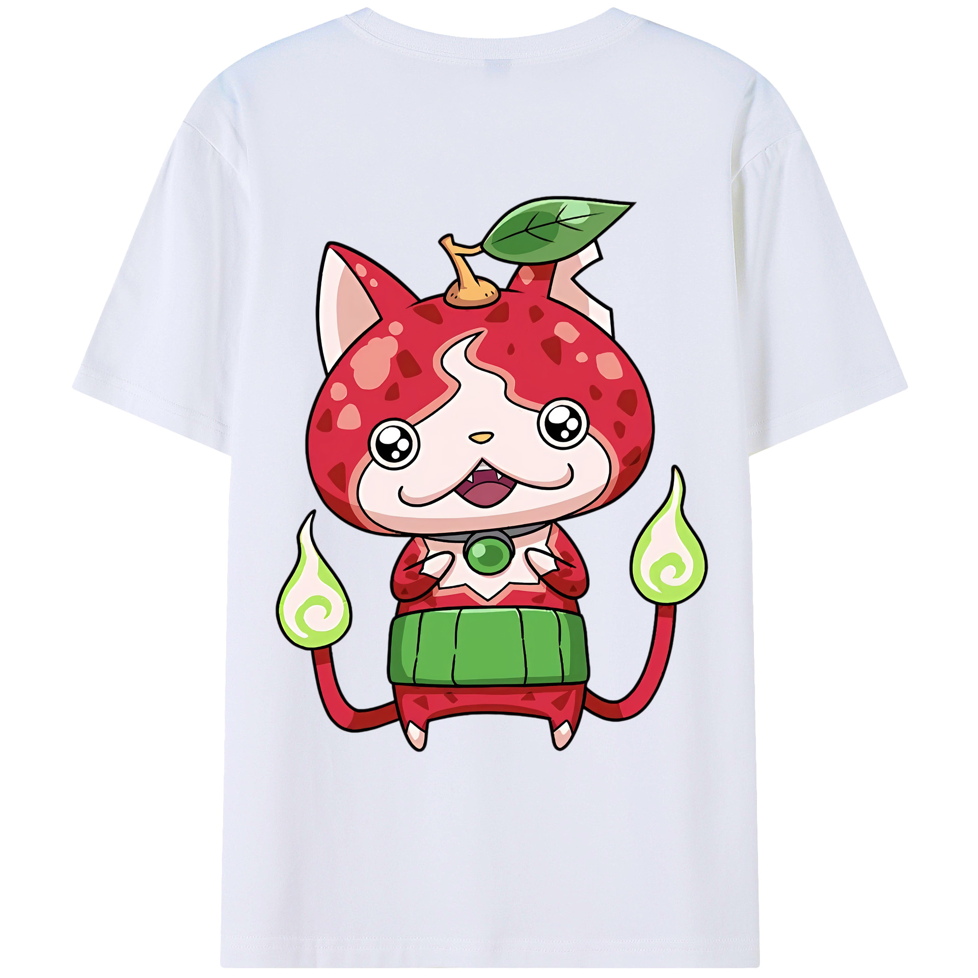 （画像用） 妖怪ウォッチ Yo-kai Watch 綿100％ メンズ半袖Tシャツ（バックプリント） 通気性
