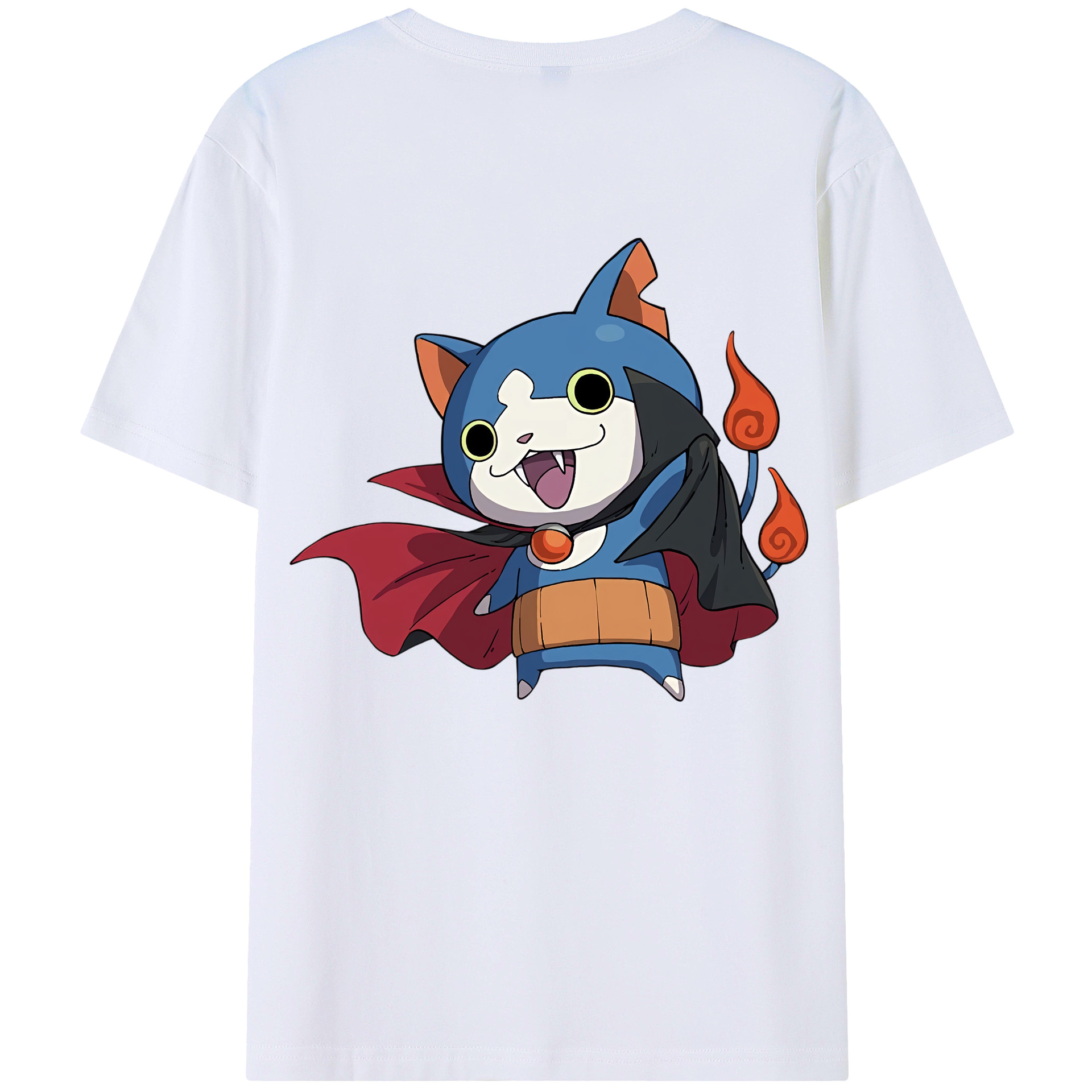 （画像用） 妖怪ウォッチ Yo-kai Watch 綿100％ メンズ半袖Tシャツ（バックプリント） 通気性