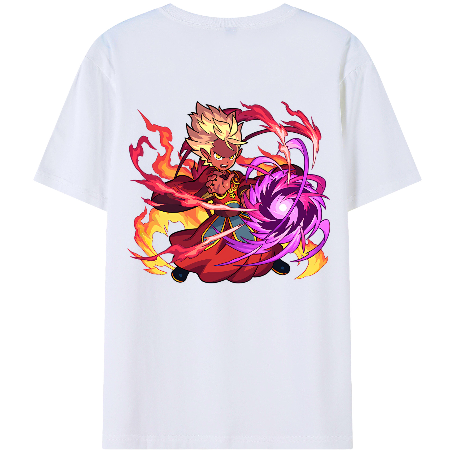 （画像用） 妖怪ウォッチ Yo-kai Watch 綿100％ メンズ半袖Tシャツ（バックプリント） 通気性