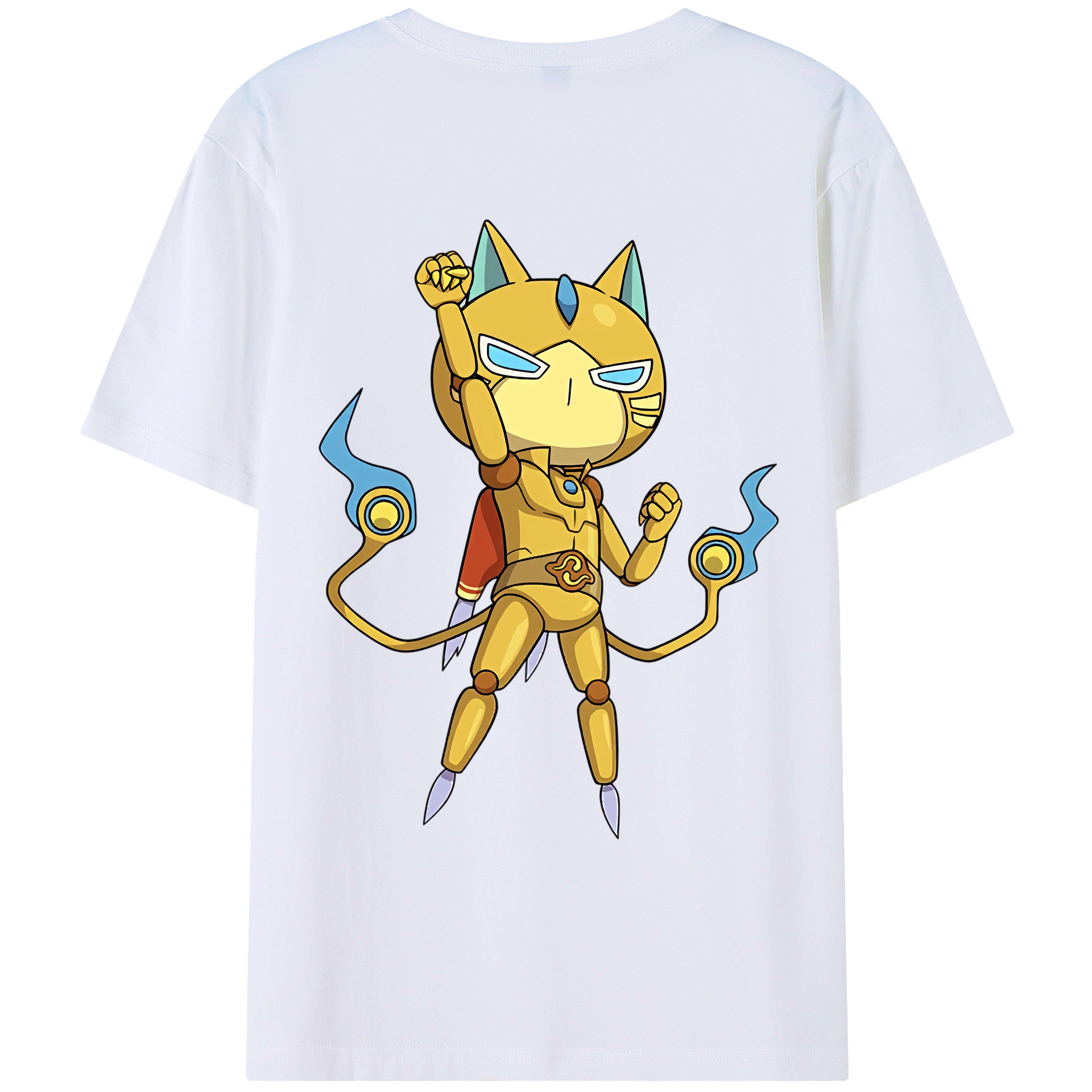 （画像用） 妖怪ウォッチ Yo-kai Watch 綿100％ メンズ半袖Tシャツ（バックプリント） 通気性