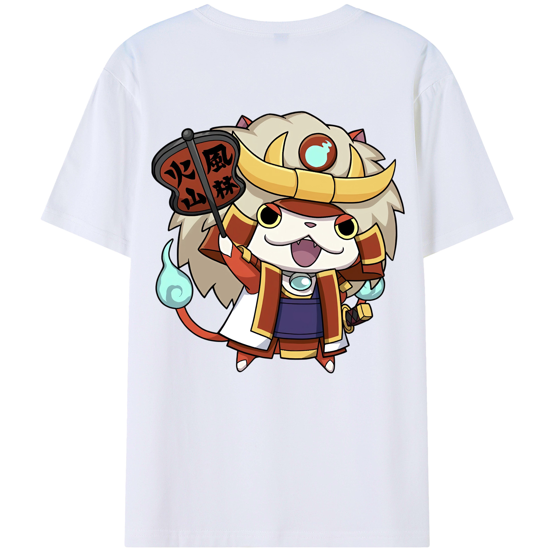 （画像用） 妖怪ウォッチ Yo-kai Watch 綿100％ メンズ半袖Tシャツ（バックプリント） 通気性