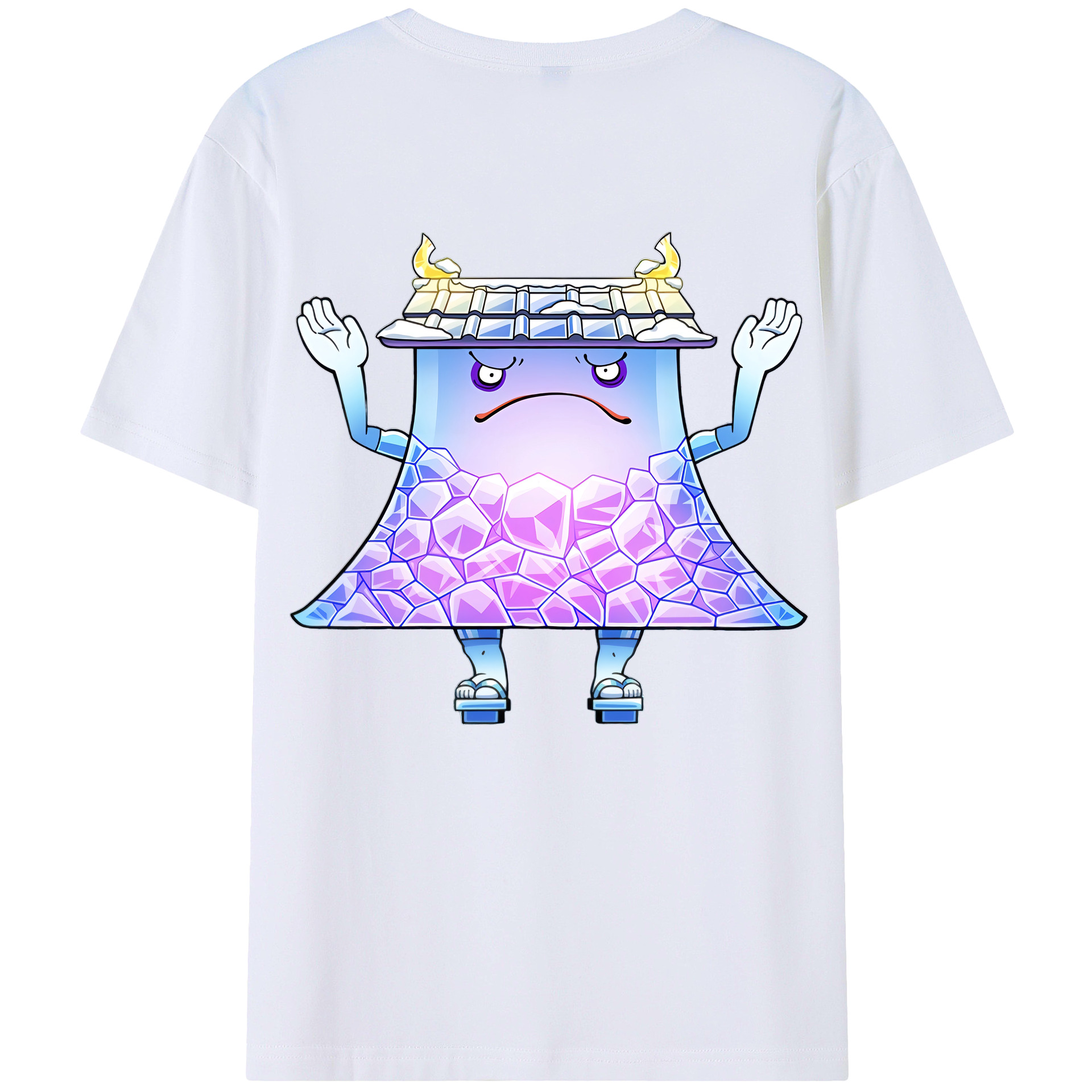（画像用） 妖怪ウォッチ Yo-kai Watch 綿100％ メンズ半袖Tシャツ（バックプリント） 通気性