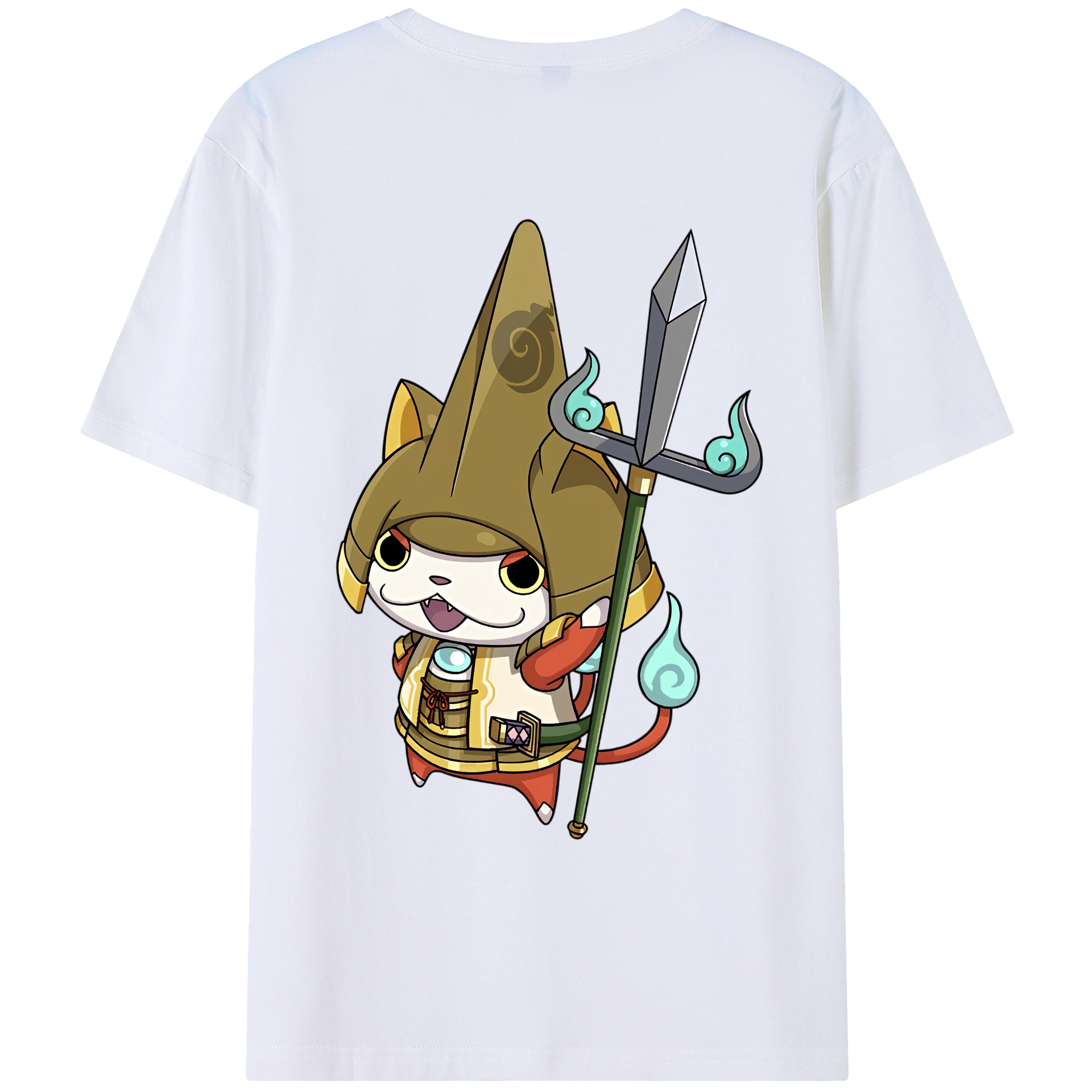 （画像用） 妖怪ウォッチ Yo-kai Watch 綿100％ メンズ半袖Tシャツ（バックプリント） 通気性