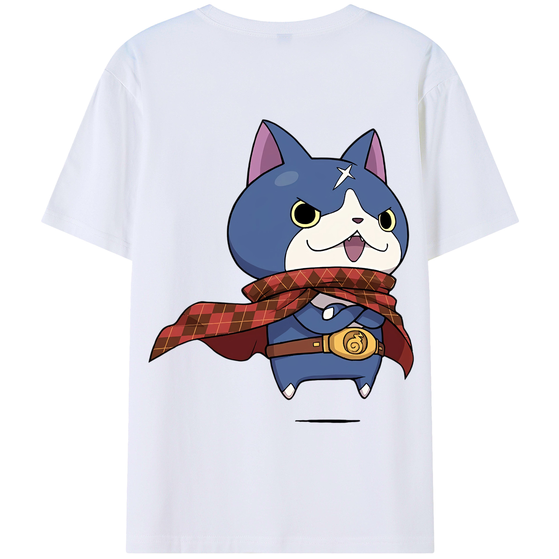 （画像用） 妖怪ウォッチ Yo-kai Watch 綿100％ メンズ半袖Tシャツ（バックプリント） 通気性