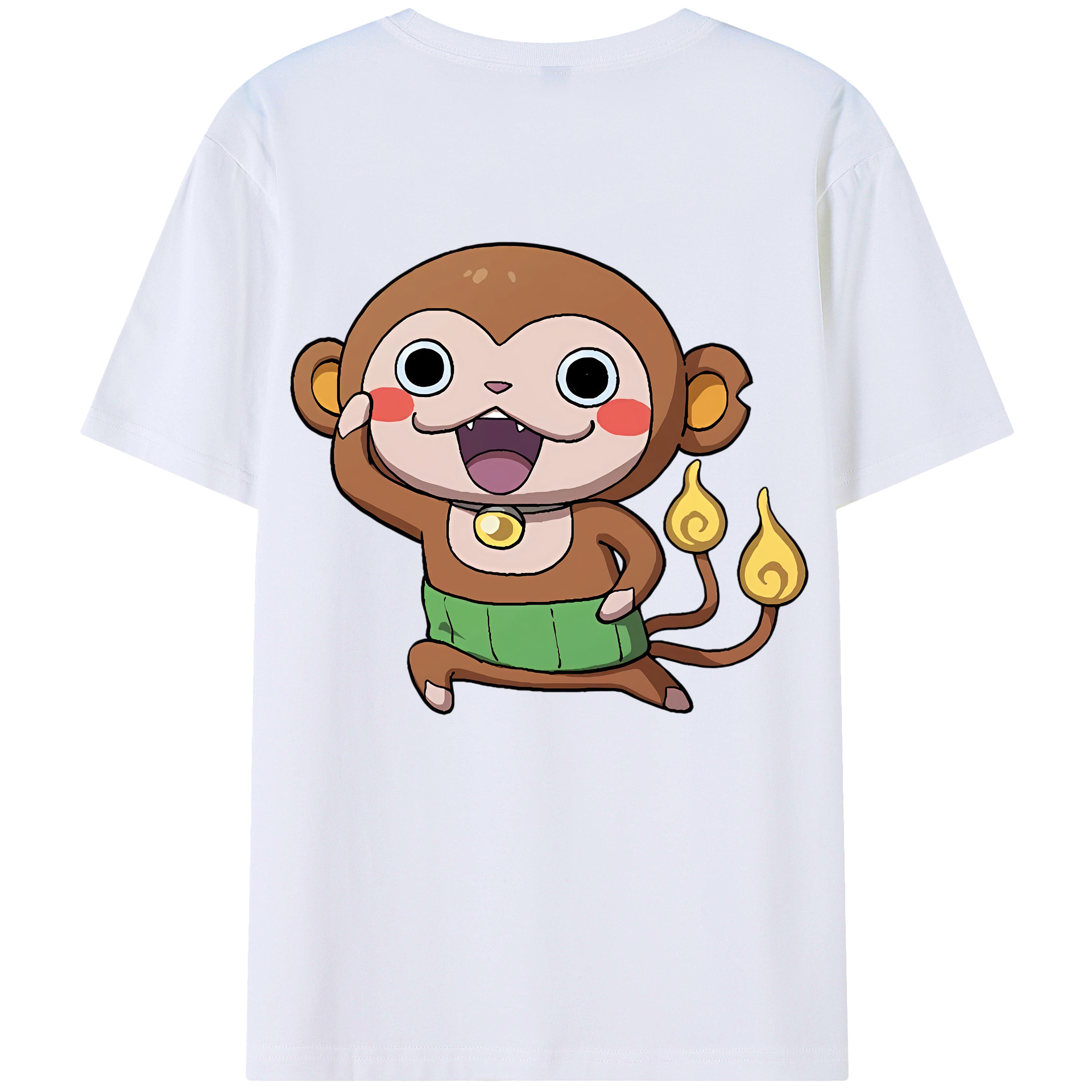 （画像用） 妖怪ウォッチ Yo-kai Watch 綿100％ メンズ半袖Tシャツ（バックプリント） 通気性