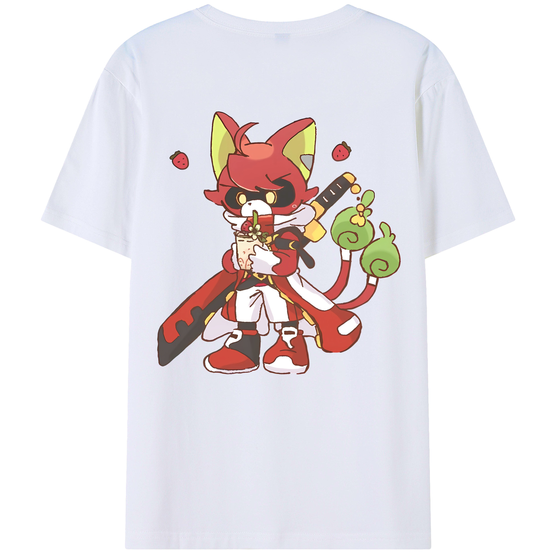 （画像用） 妖怪ウォッチ Yo-kai Watch 綿100％ メンズ半袖Tシャツ（バックプリント） 通気性