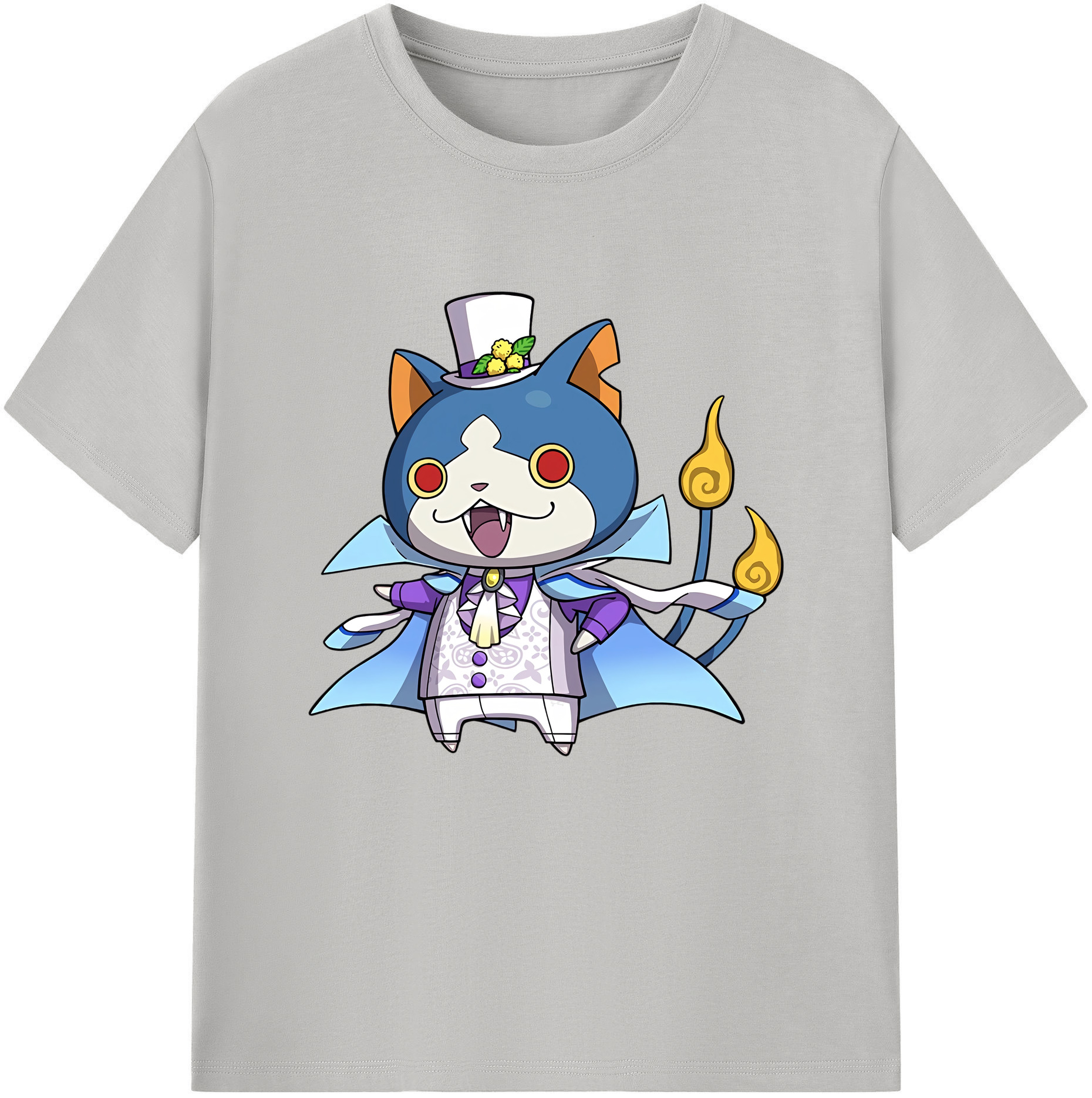 （画像用） 妖怪ウォッチ Yo-kai Watch 綿100％ メンズ半袖Tシャツ｜肌触りやわらか＆通気性