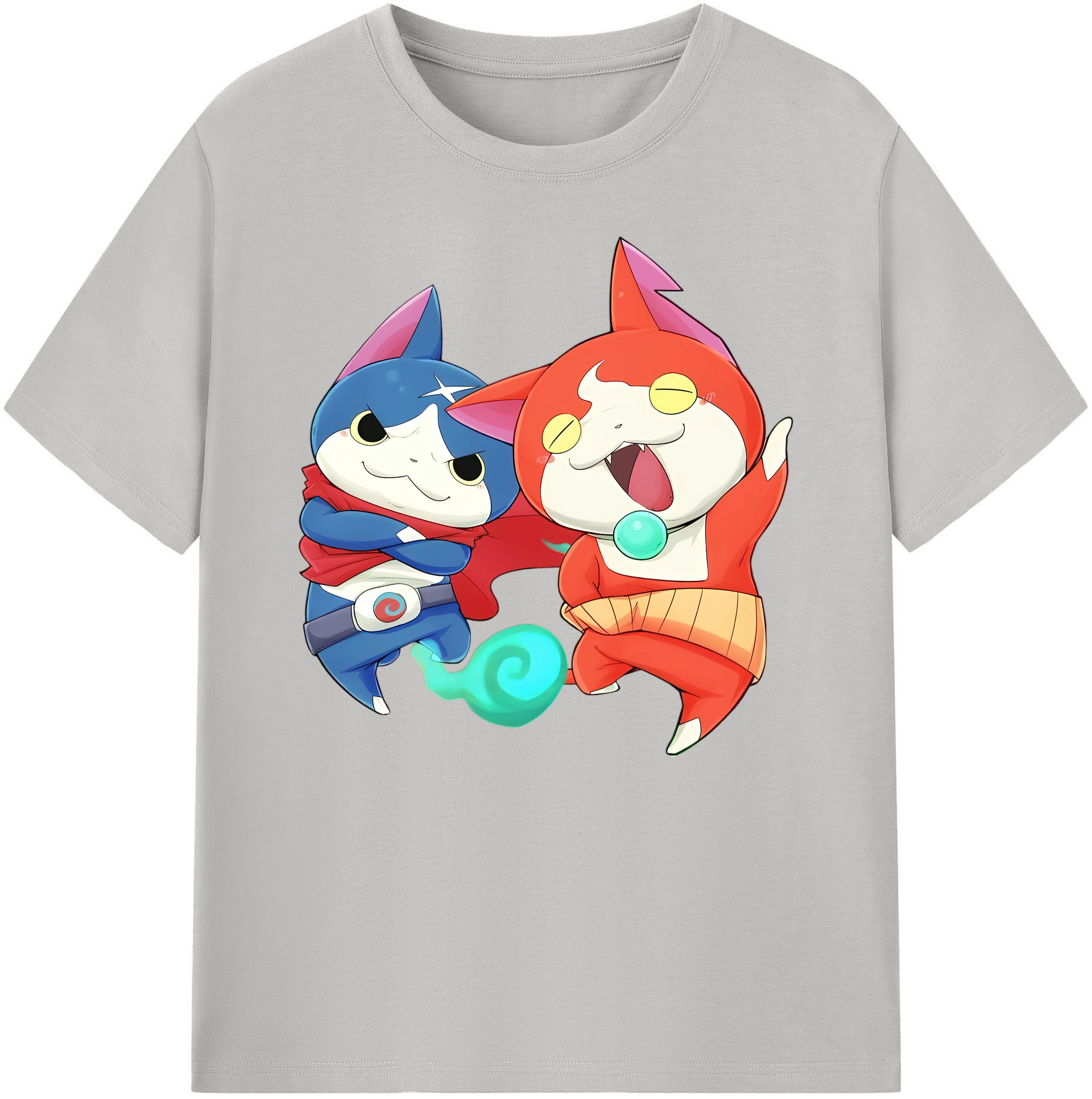 （画像用） 妖怪ウォッチ Yo-kai Watch 綿100％ メンズ半袖Tシャツ｜肌触りやわらか＆通気性