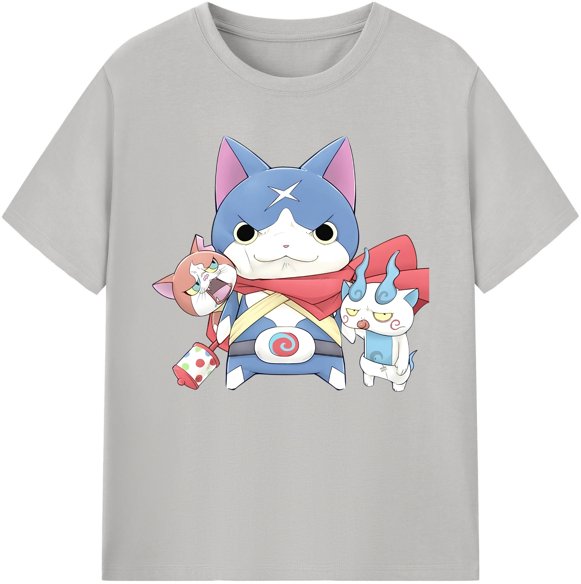 （画像用） 妖怪ウォッチ Yo-kai Watch 綿100％ メンズ半袖Tシャツ｜肌触りやわらか＆通気性