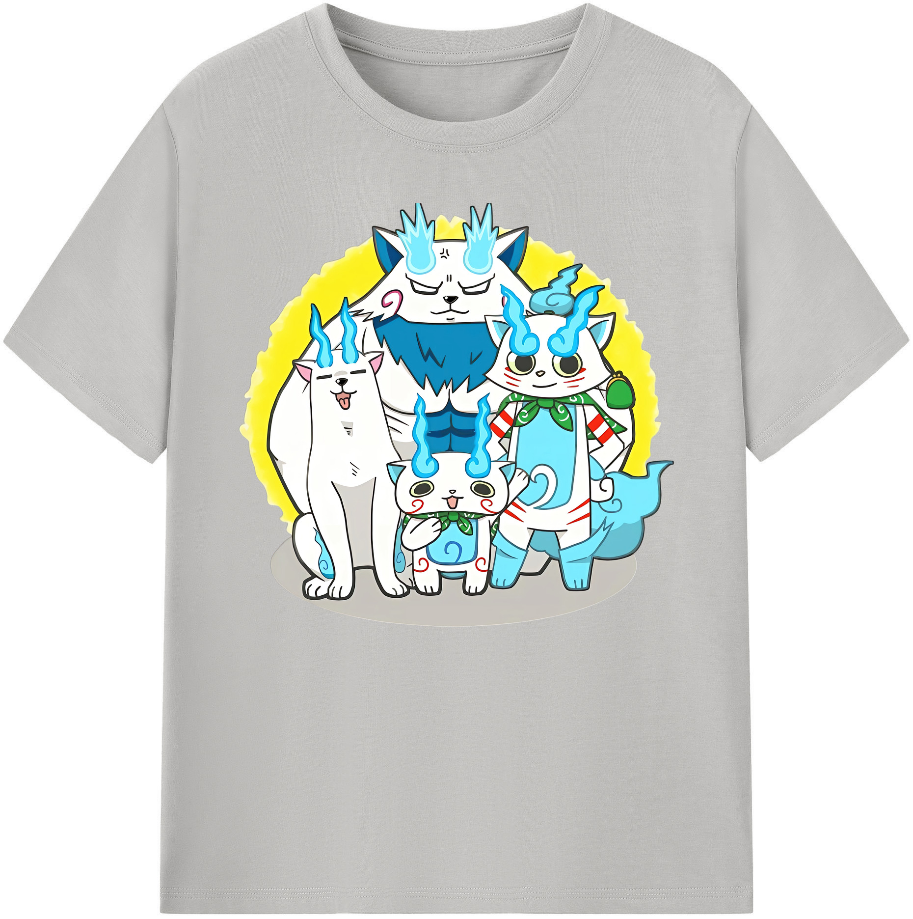 （画像用） 妖怪ウォッチ Yo-kai Watch 綿100％ メンズ半袖Tシャツ｜肌触りやわらか＆通気性