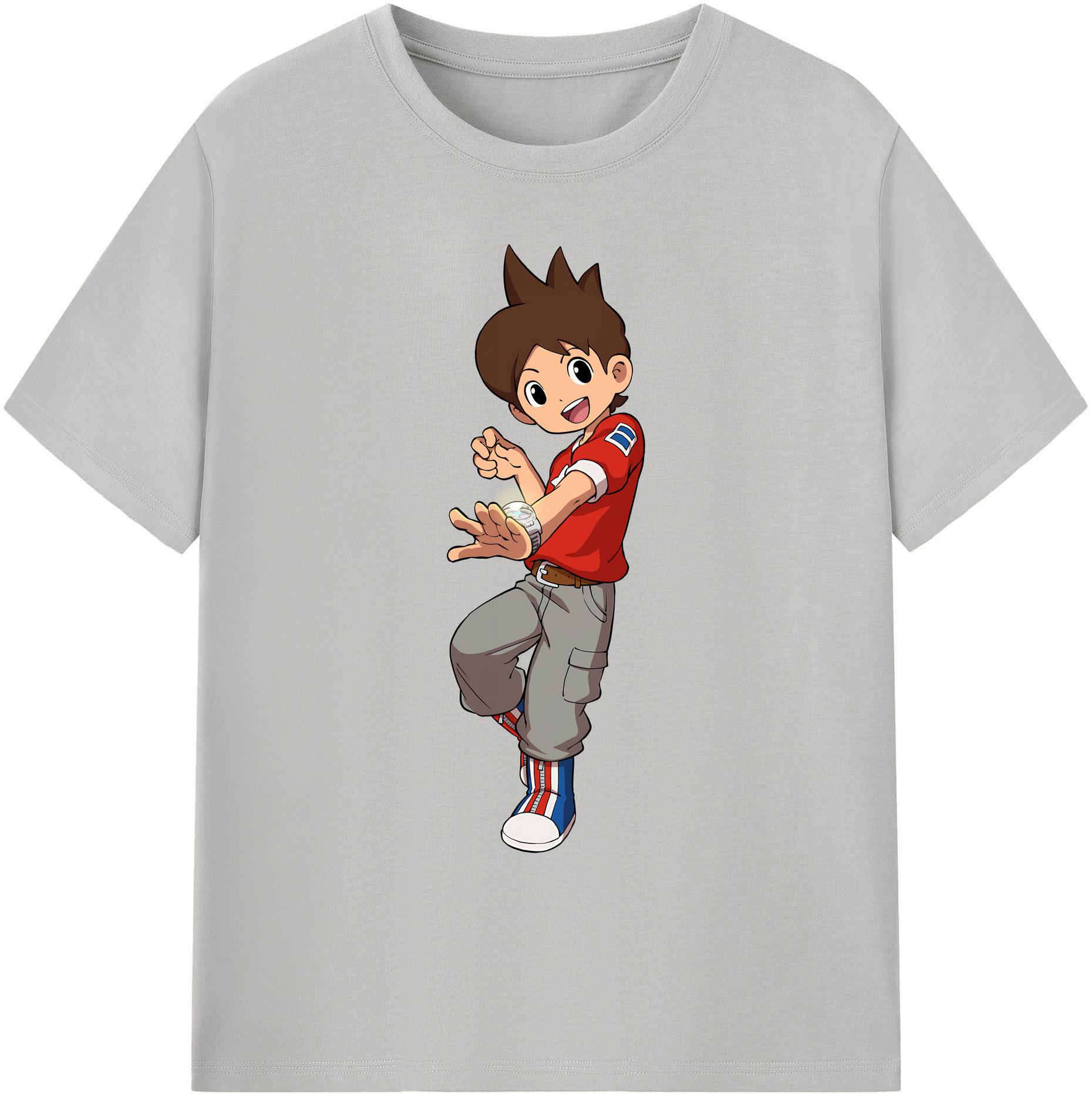 （画像用） 妖怪ウォッチ Yo-kai Watch 綿100％ メンズ半袖Tシャツ｜肌触りやわらか＆通気性