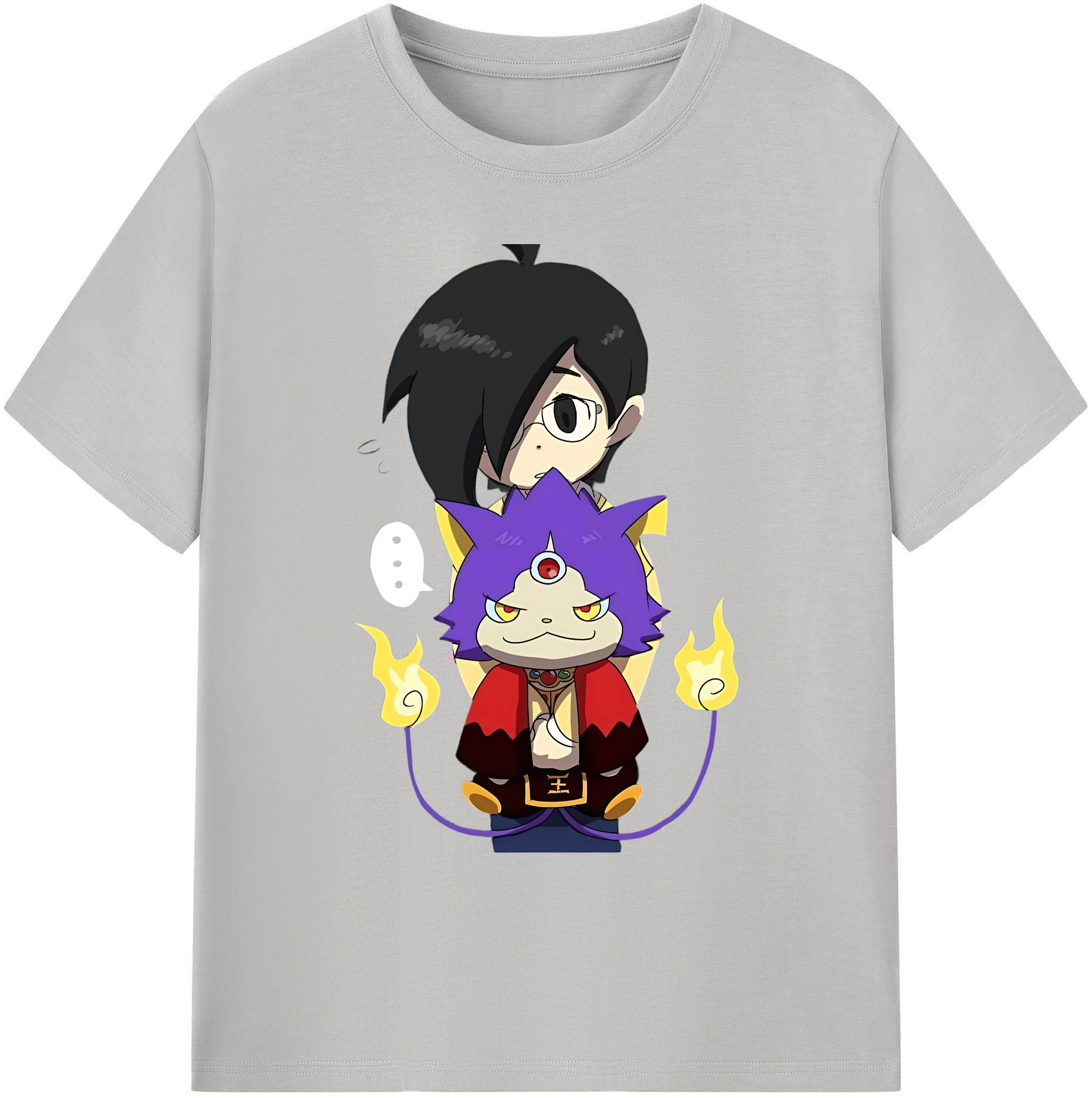 （画像用） 妖怪ウォッチ Yo-kai Watch 綿100％ メンズ半袖Tシャツ｜肌触りやわらか＆通気性