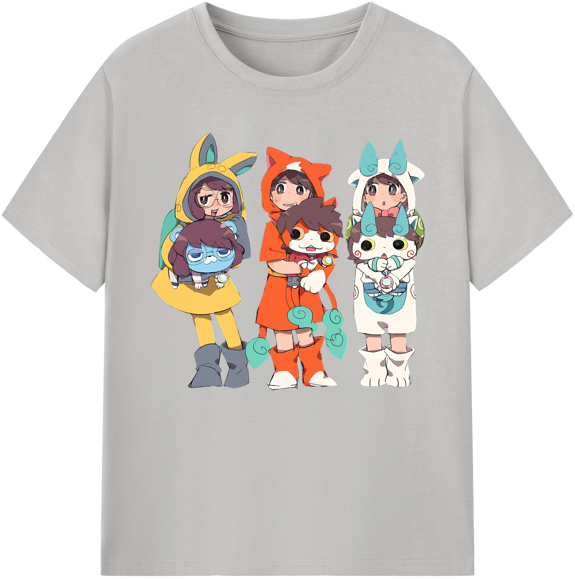 （画像用） 妖怪ウォッチ Yo-kai Watch 綿100％ メンズ半袖Tシャツ｜肌触りやわらか＆通気性