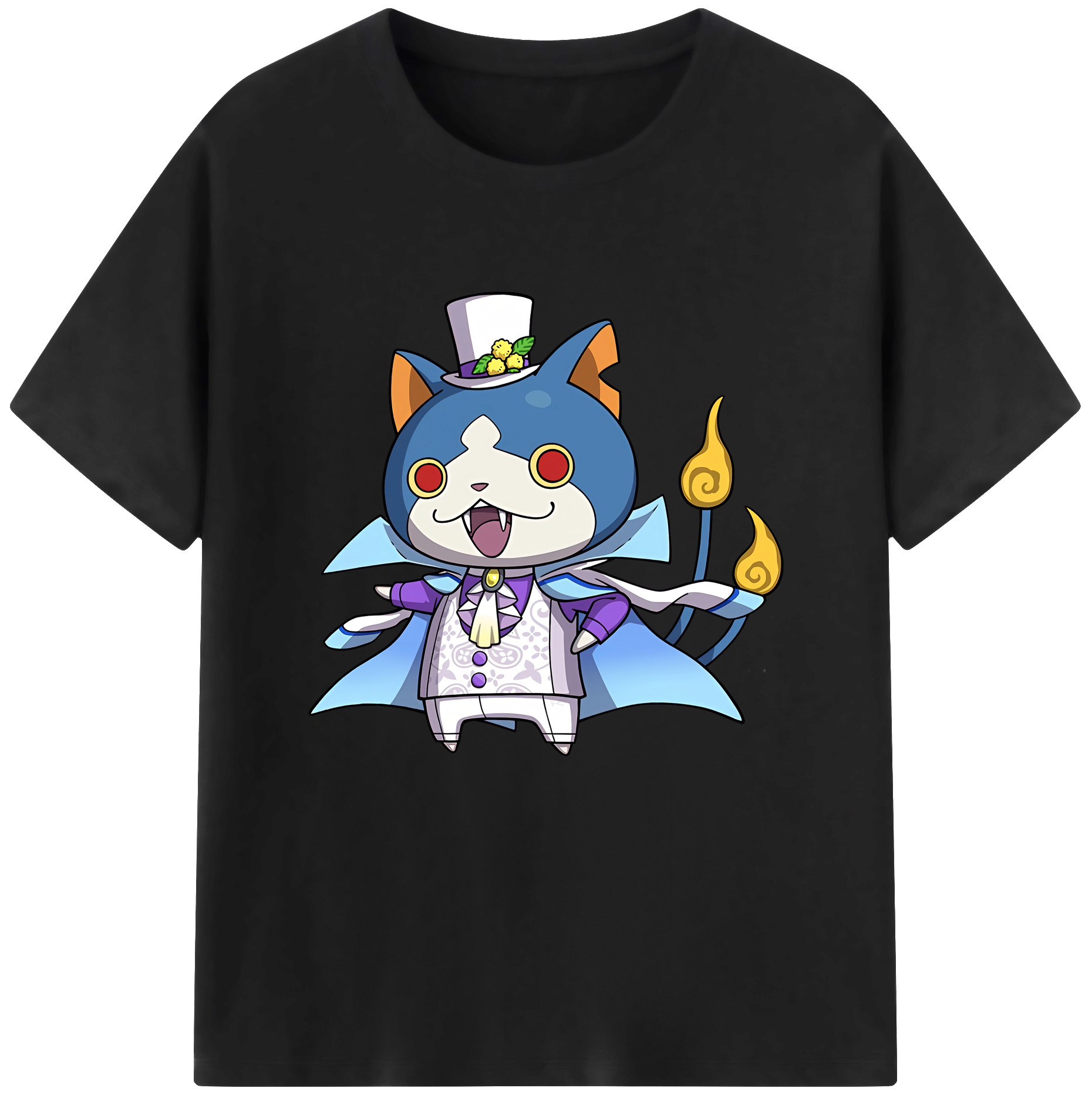 （画像用） 妖怪ウォッチ Yo-kai Watch 綿100％ メンズ半袖Tシャツ｜肌触りやわらか＆通気性