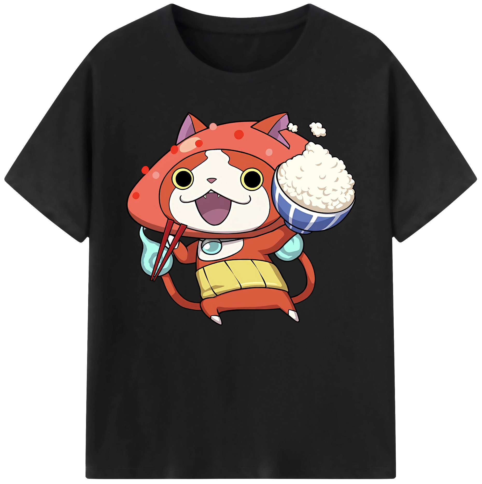 （画像用） 妖怪ウォッチ Yo-kai Watch 綿100％ メンズ半袖Tシャツ｜肌触りやわらか＆通気性