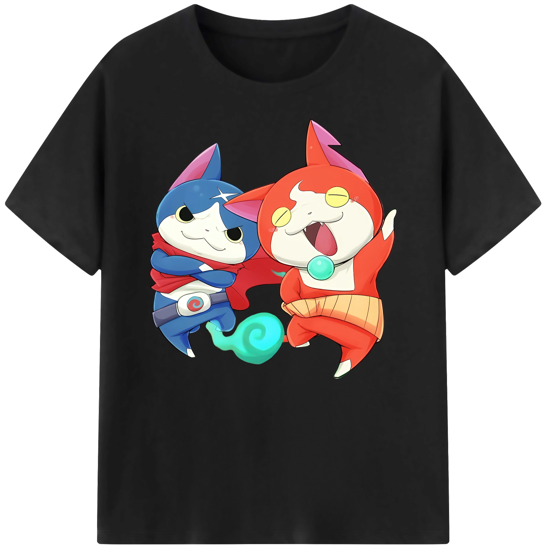 （画像用） 妖怪ウォッチ Yo-kai Watch 綿100％ メンズ半袖Tシャツ｜肌触りやわらか＆通気性