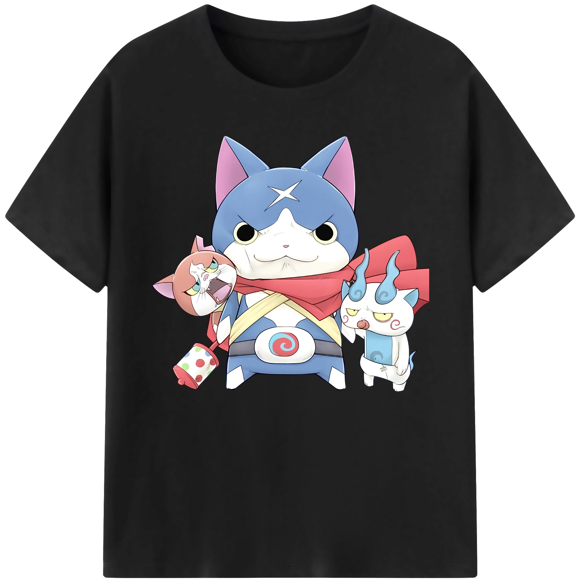 （画像用） 妖怪ウォッチ Yo-kai Watch 綿100％ メンズ半袖Tシャツ｜肌触りやわらか＆通気性