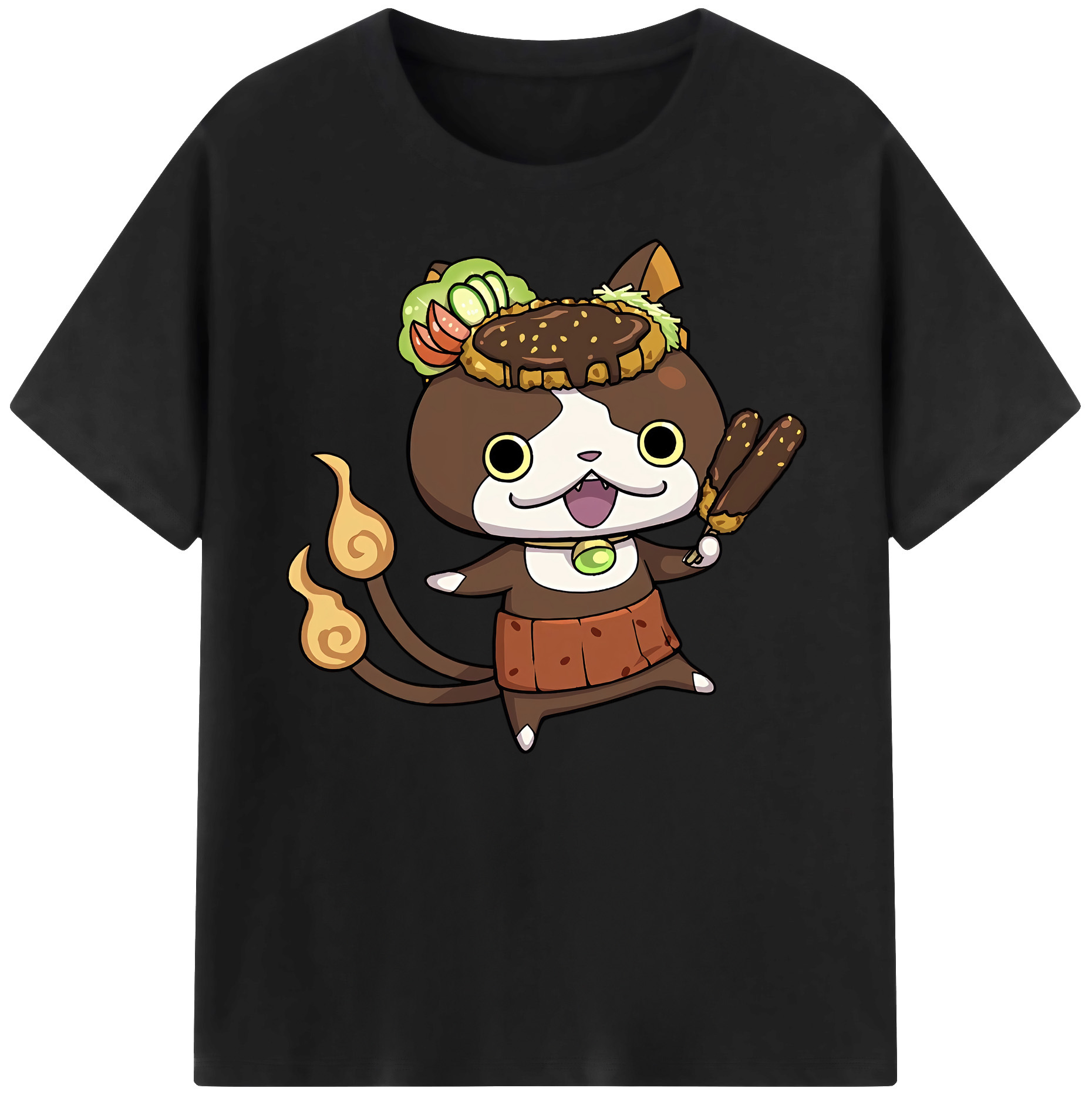（画像用） 妖怪ウォッチ Yo-kai Watch 綿100％ メンズ半袖Tシャツ｜肌触りやわらか＆通気性